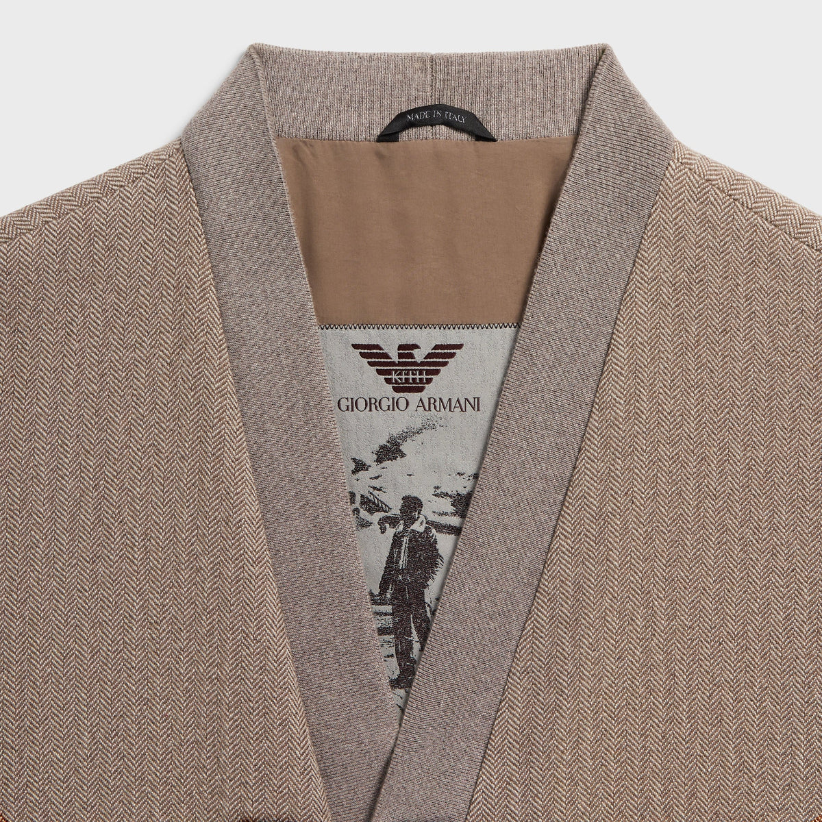 Giorgio Armani & Kith Virgin Wool Crossover Jacket - Marron