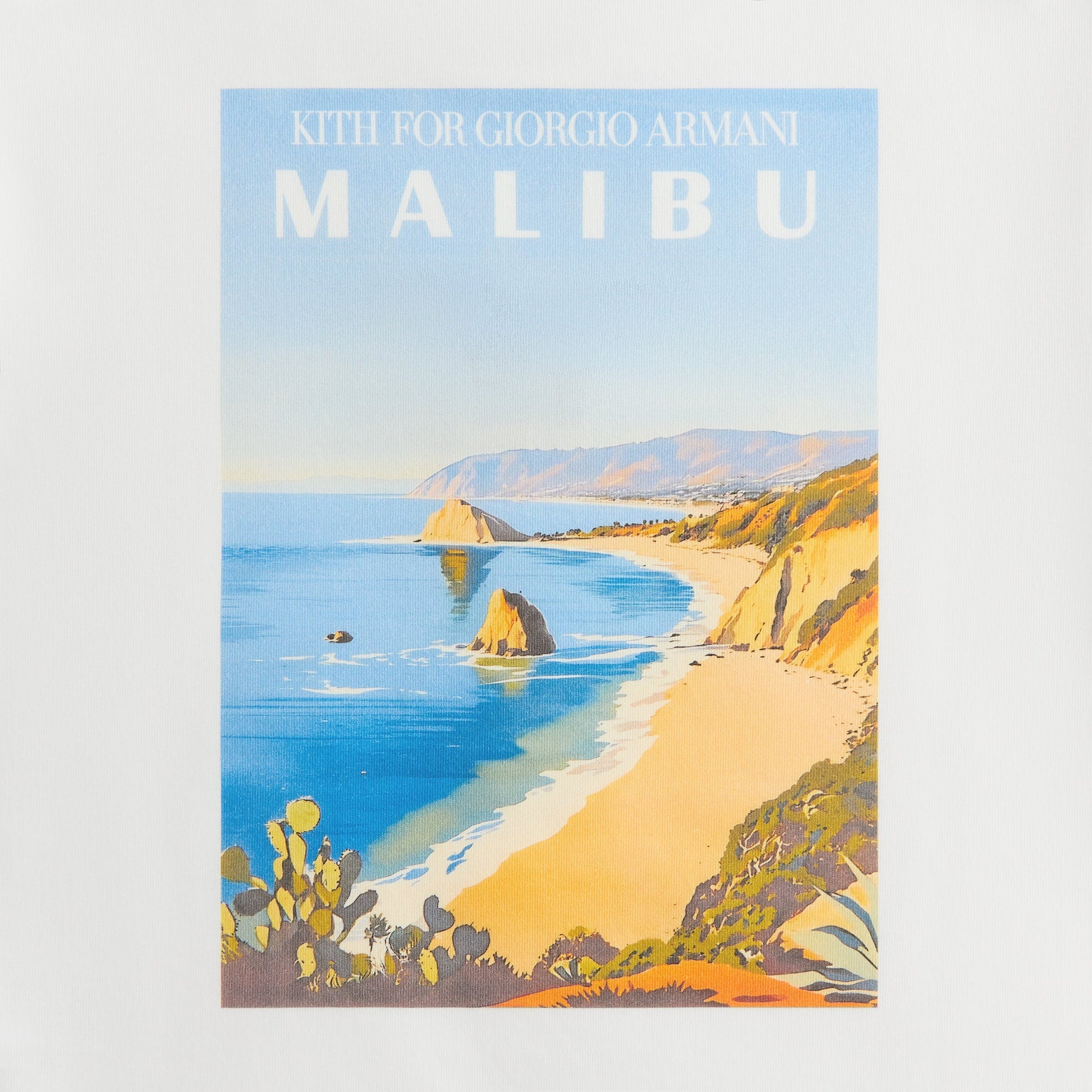 Giorgio Armani & Kith Women Malibu Mulberry Tee - White