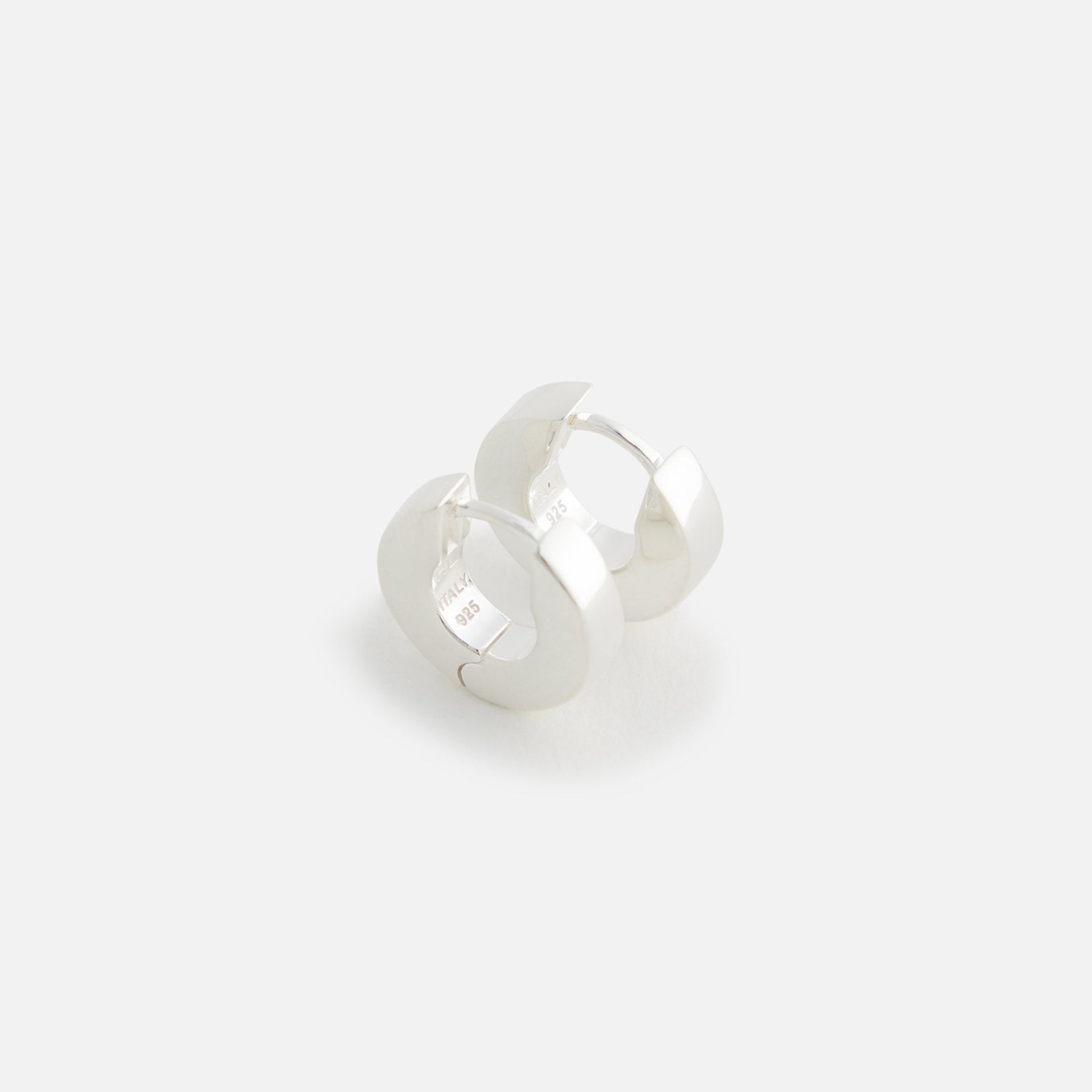 Boucles d'oreilles créoles Hatton Labs Edge en argent sterling - Argent