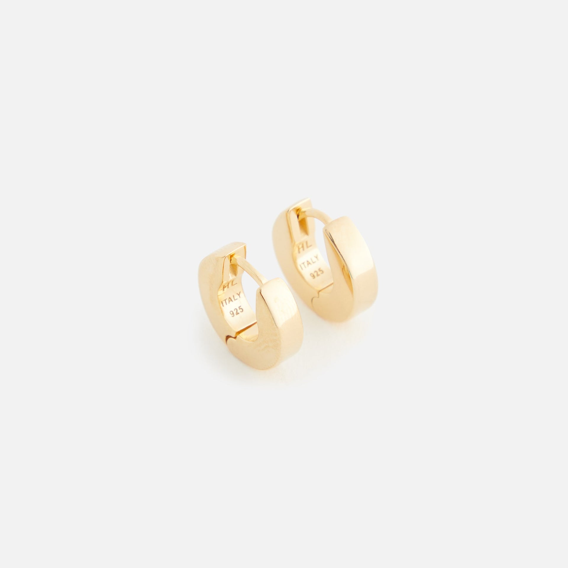 Boucles d'oreilles créoles Hatton Labs Edge plaquées or 18 carats - Or