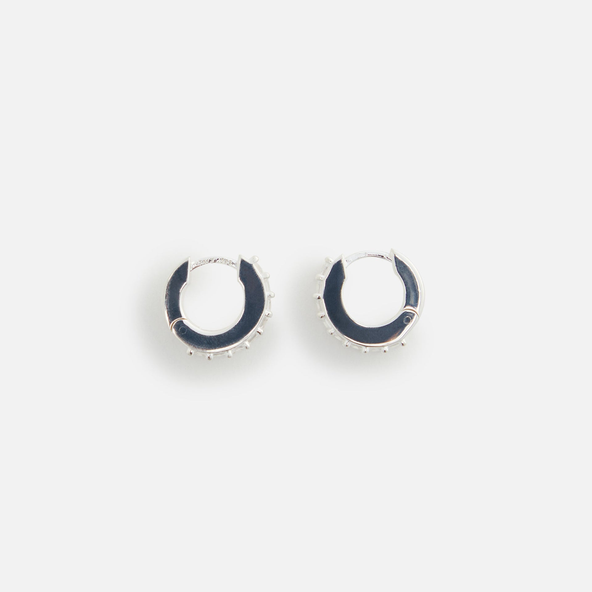 Boucles d'oreilles créoles à double pointe Hatton Labs en argent sterling - Argent
