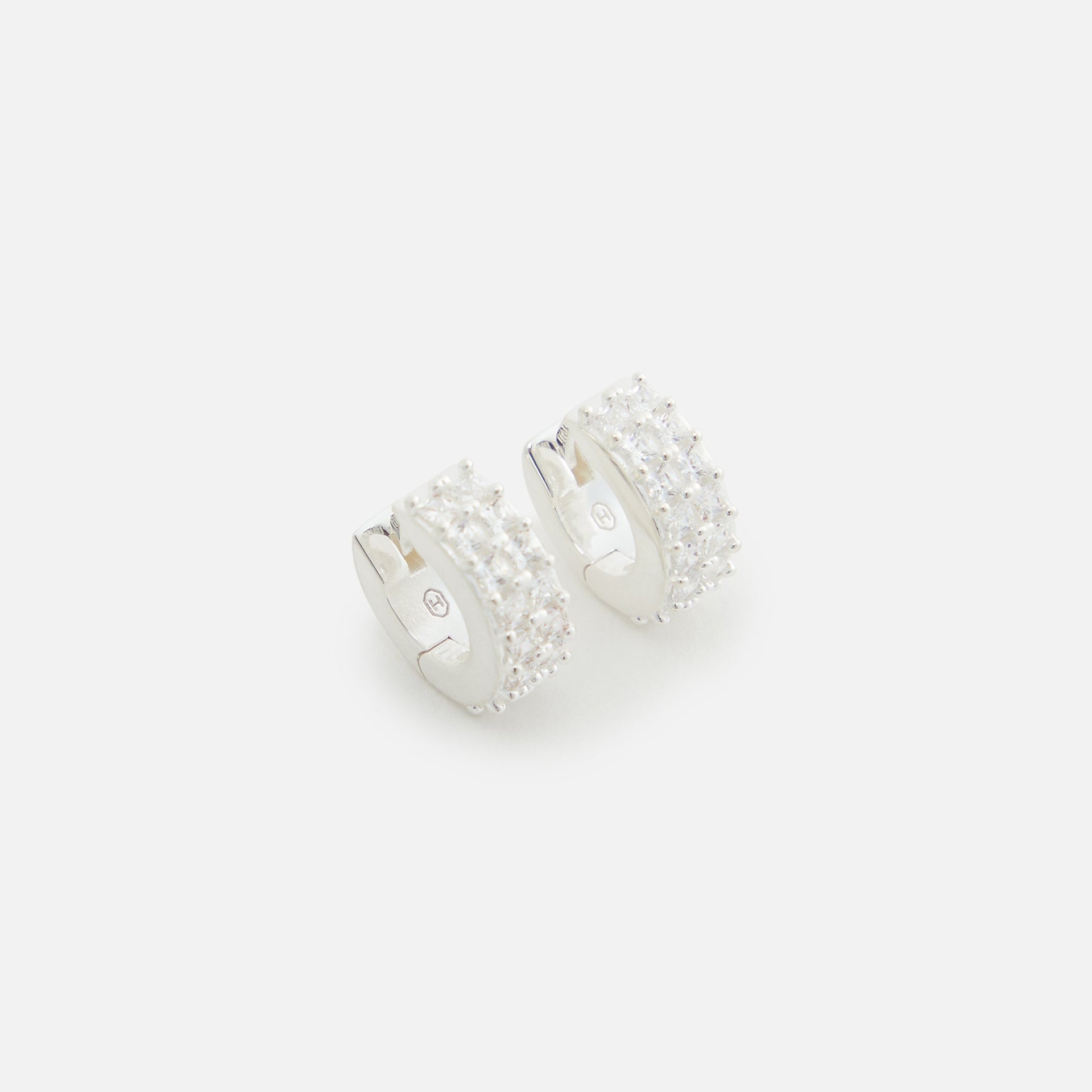 Boucles d'oreilles créoles à double pointe Hatton Labs en argent sterling - Argent