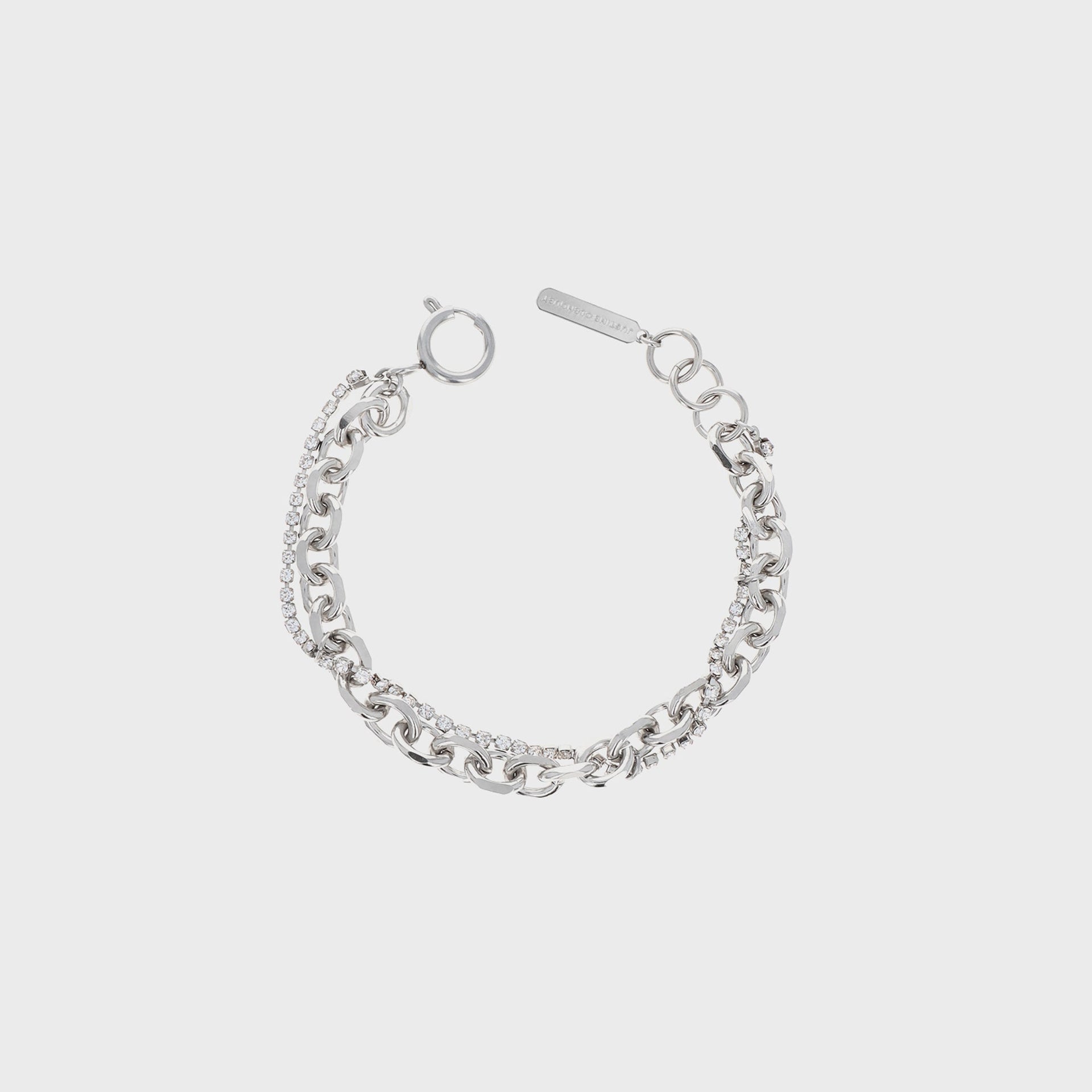 Justine Clenquet Dana Crystal Bracelet in Palladium