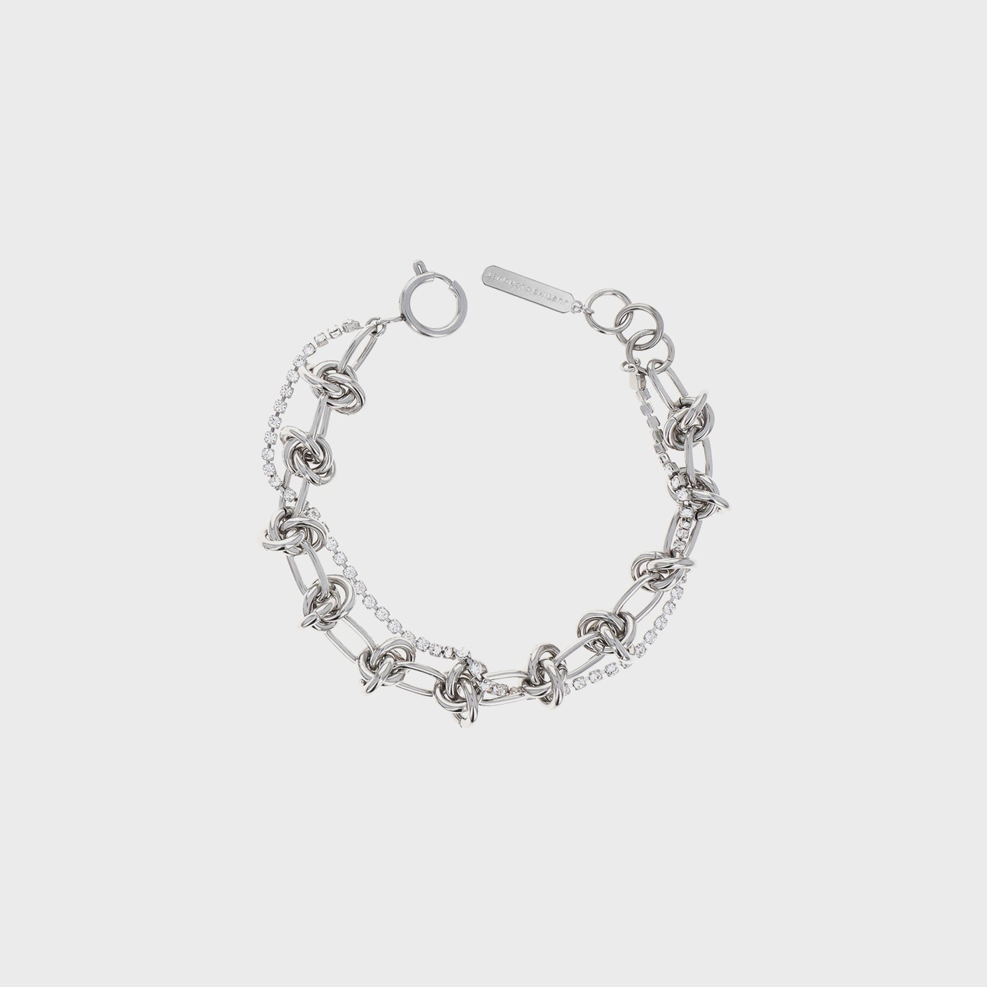 Justine Clenquet Daria Crystal Bracelet in Palladium