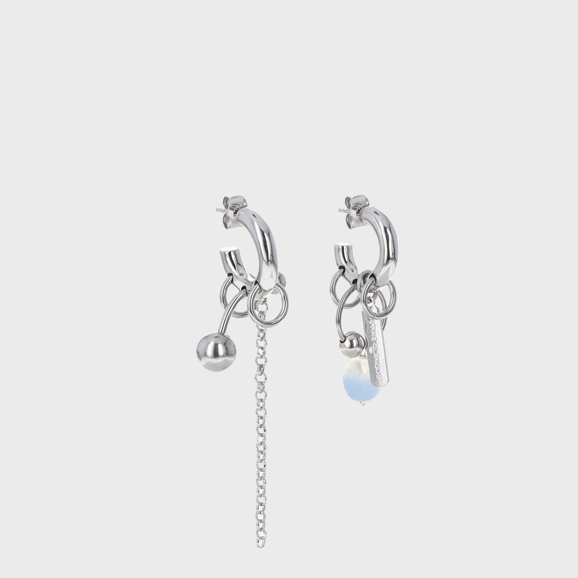 Boucles d'oreilles Justine Clenquet Holly - Bleu perle