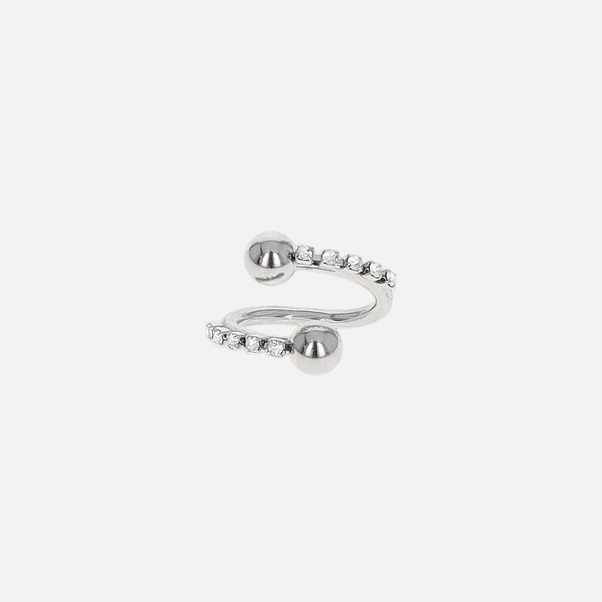 Bague Justine Clenquet Selma en cristal - Palladium