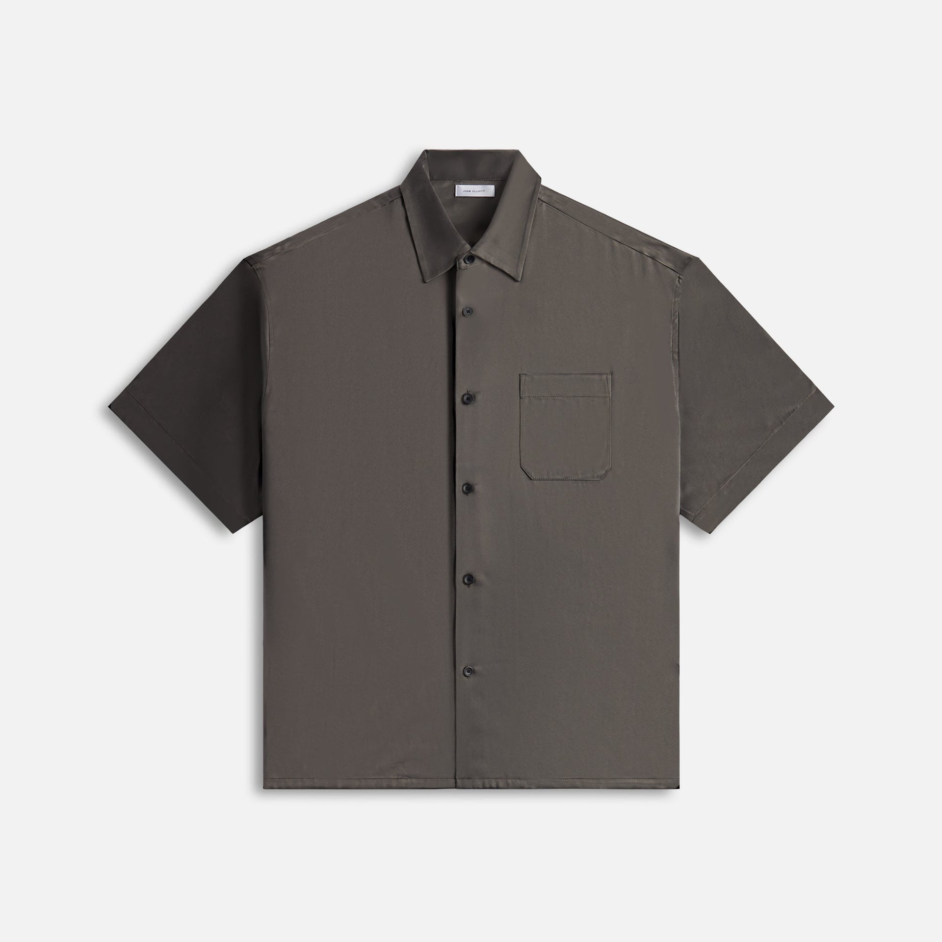 Chemise boutonnée en soie brossée John Elliott - Noire