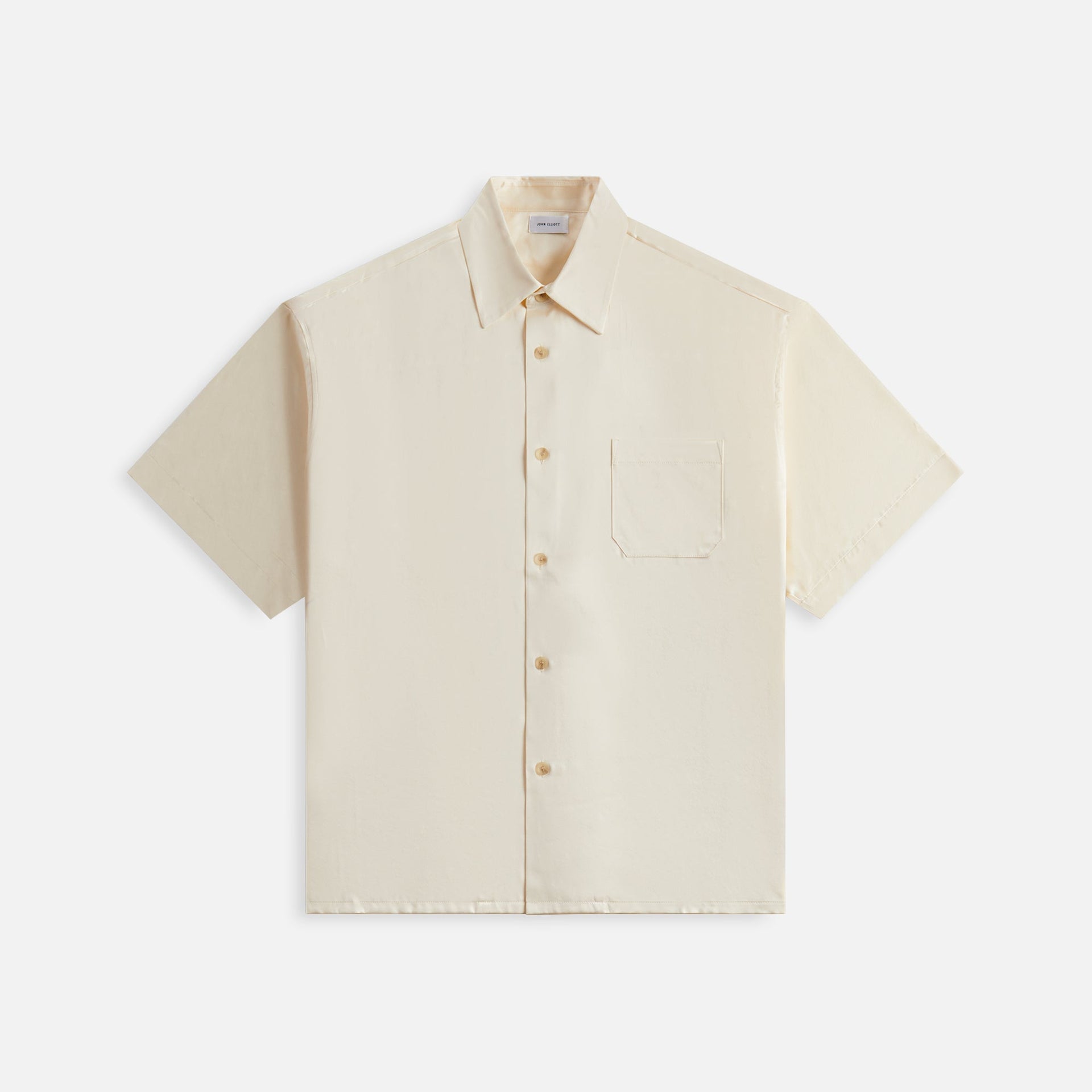 Chemise boutonnée en soie brossée John Elliott - Sel
