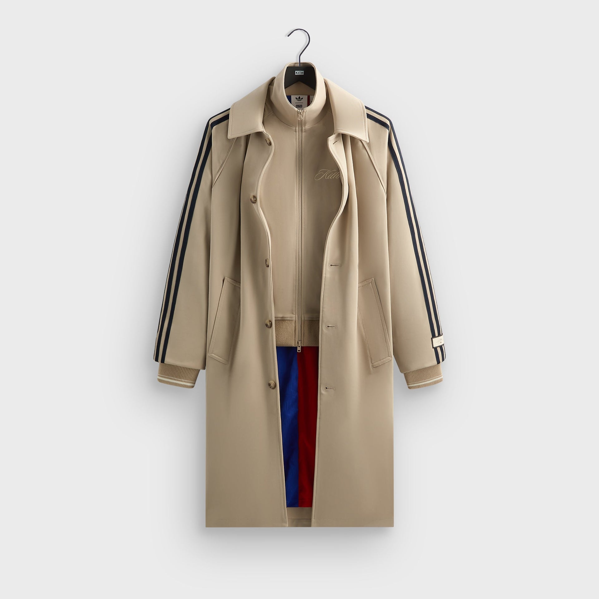 Kith for adidas Football Hybrid Trench Coat in Beige