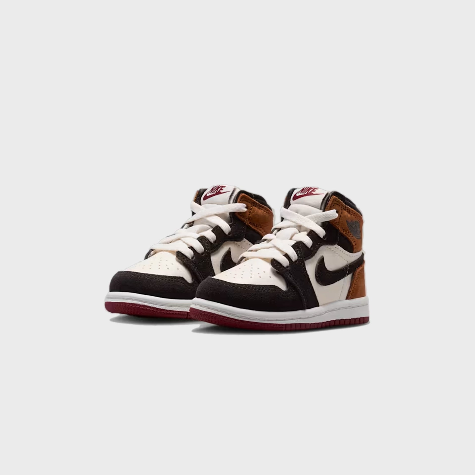 Jordan TD Jordan 1 Retro High OG - Shadow Brown / Light British Tan / Light British Tan / Team Red