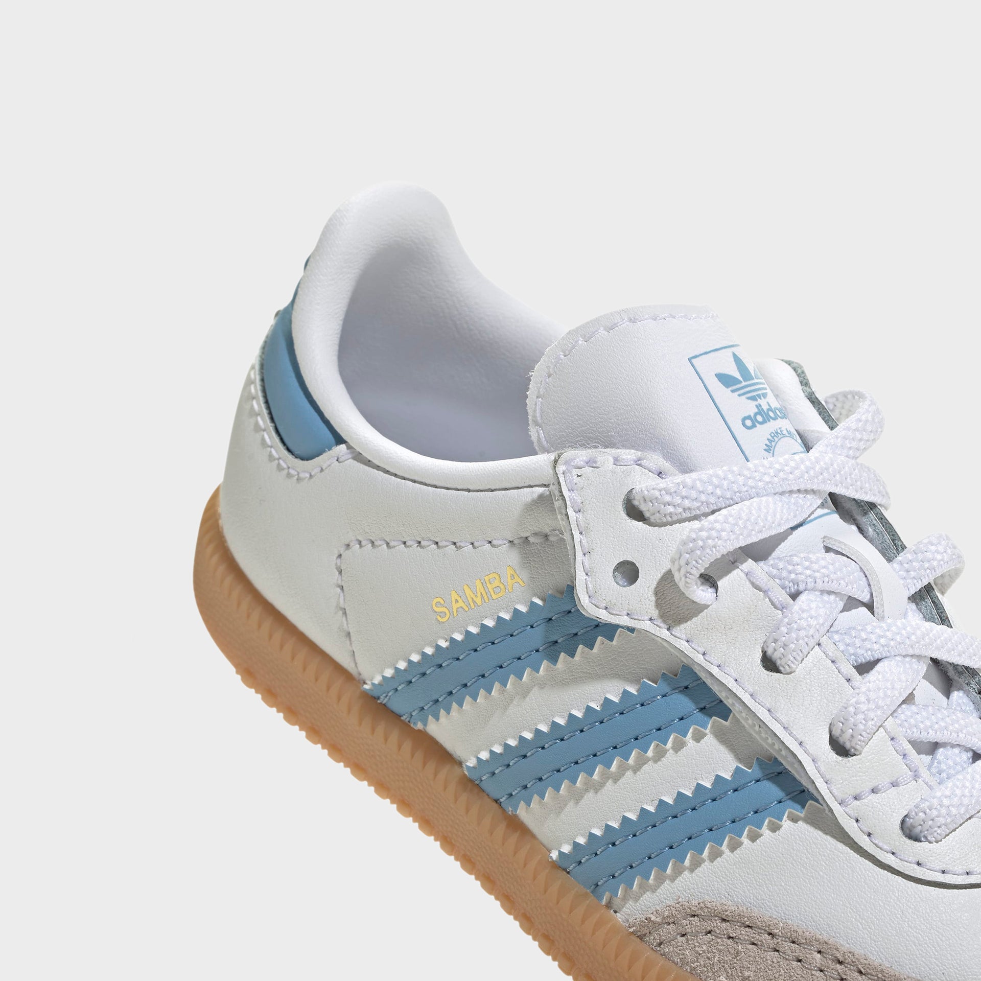 adidas TD Samba OG - White / Ash Blue / Gum 3