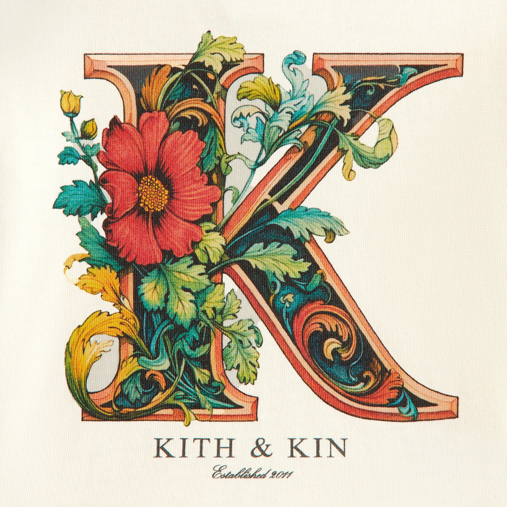 Kith Baby Floral K Tee - Sandrift