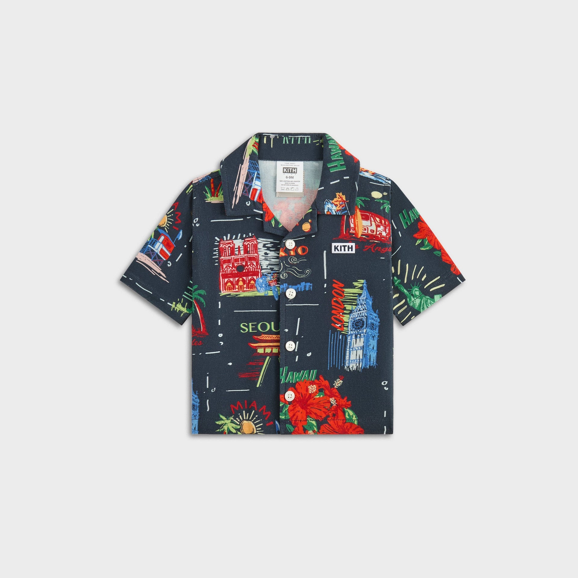 Kith Baby Souvenir Stamp Thompson Camp Shirt - Nocturnal