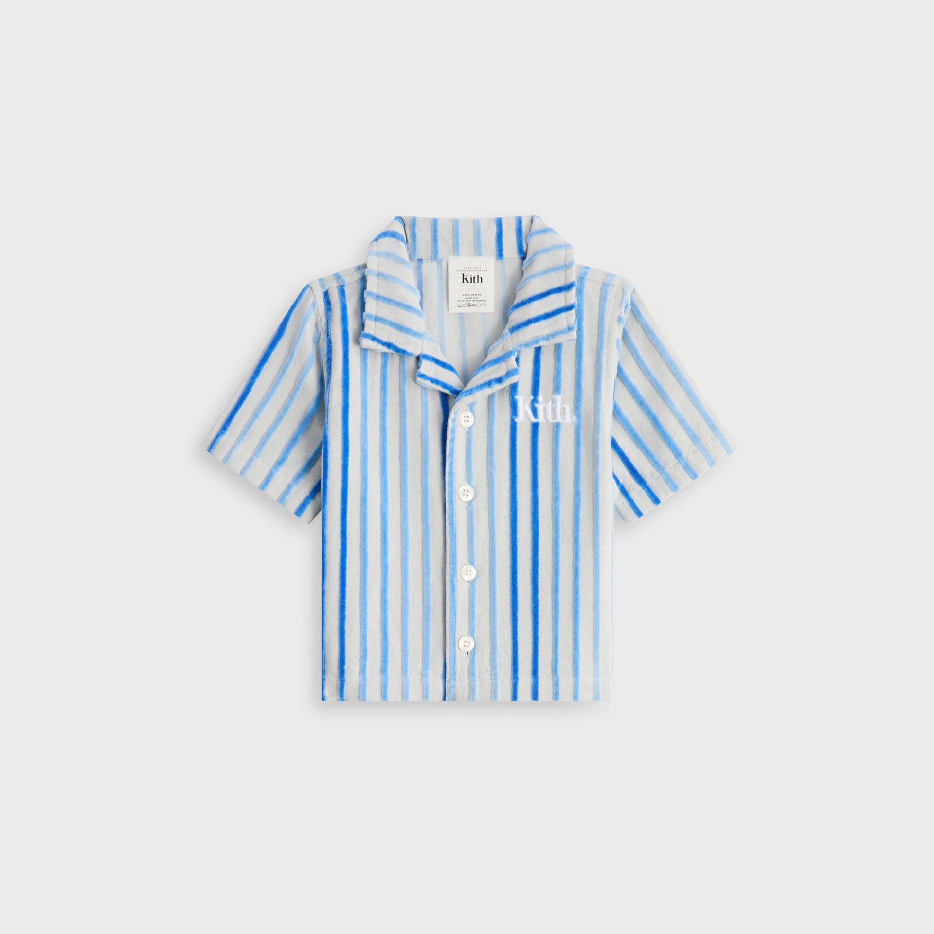 Kith Baby Chenille Stripe Thompson Camp Shirt - Cornflower - PH