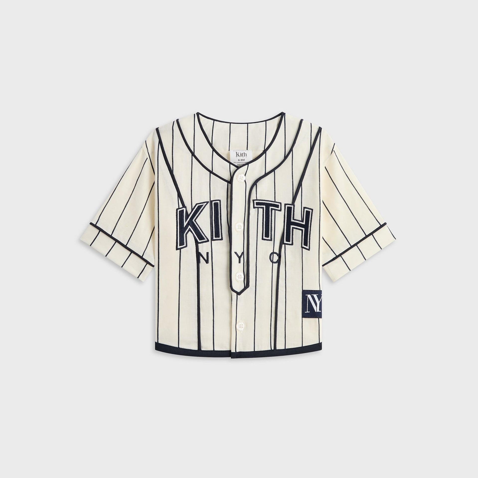 Kith Baby Pinstripe Baseball Shirt - Silk - PH