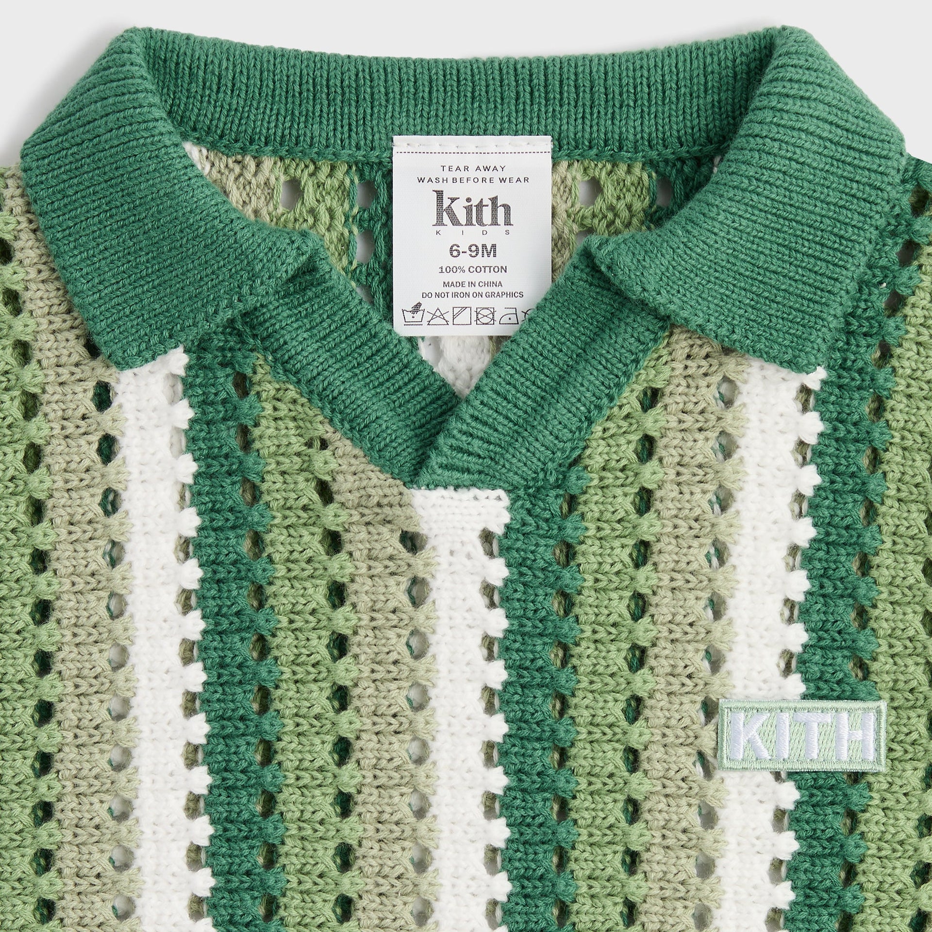 Kith Baby Open Knit Pullover Polo - Sage - PH
