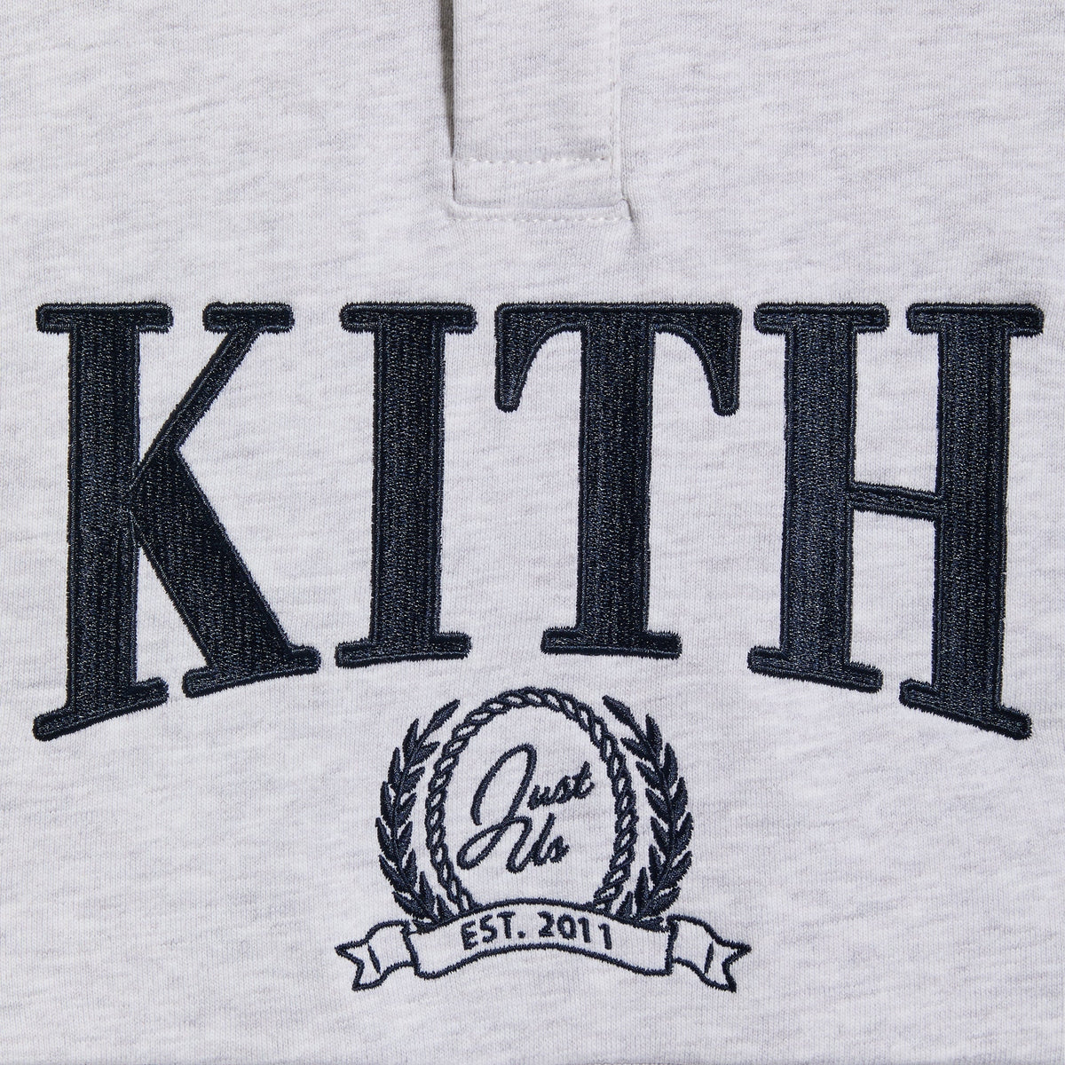 Kith Baby Collegiate Snap Hunter Crewneck - Light Heather Grey