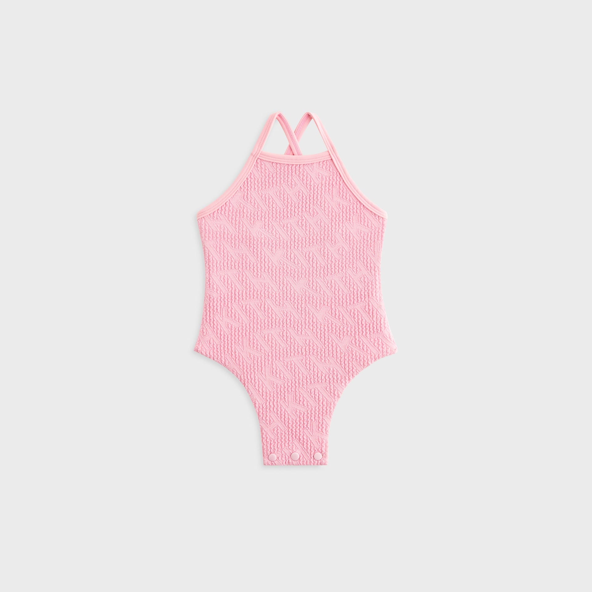 Kith Baby Textured Monogram Jodi One Piece Suit - Bubblegum
