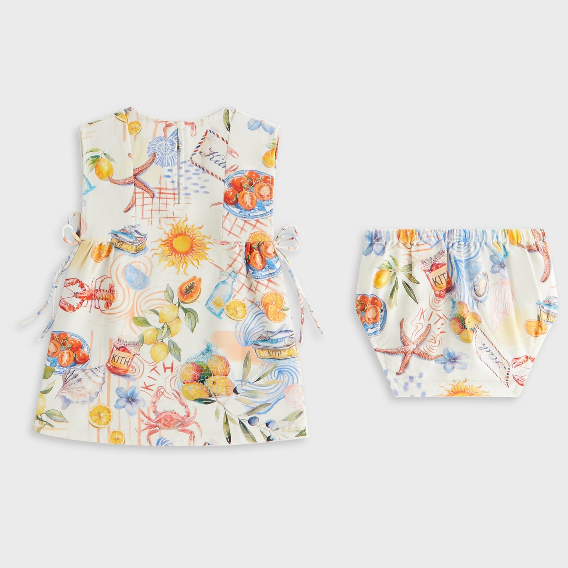 Kith Baby Summer Picnic Dress Bloomer Set - Sandrift