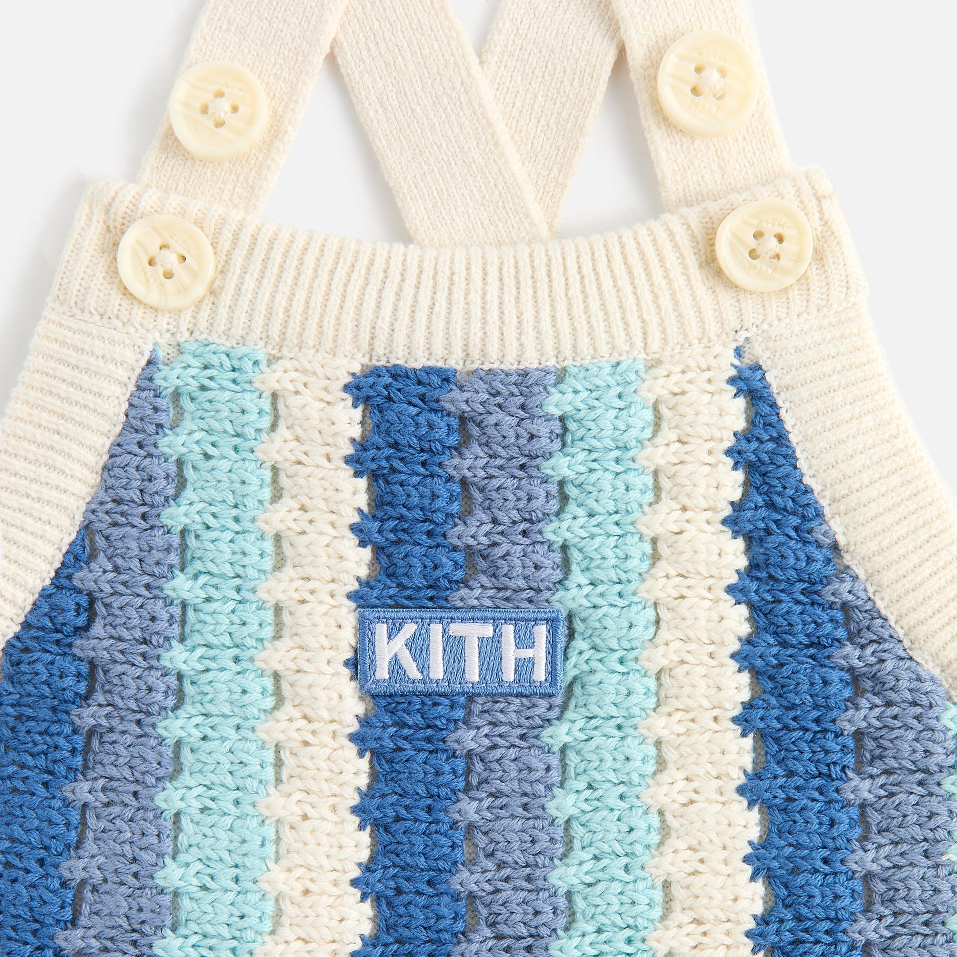 Kith Baby Open Knit Romper - Blue Skies