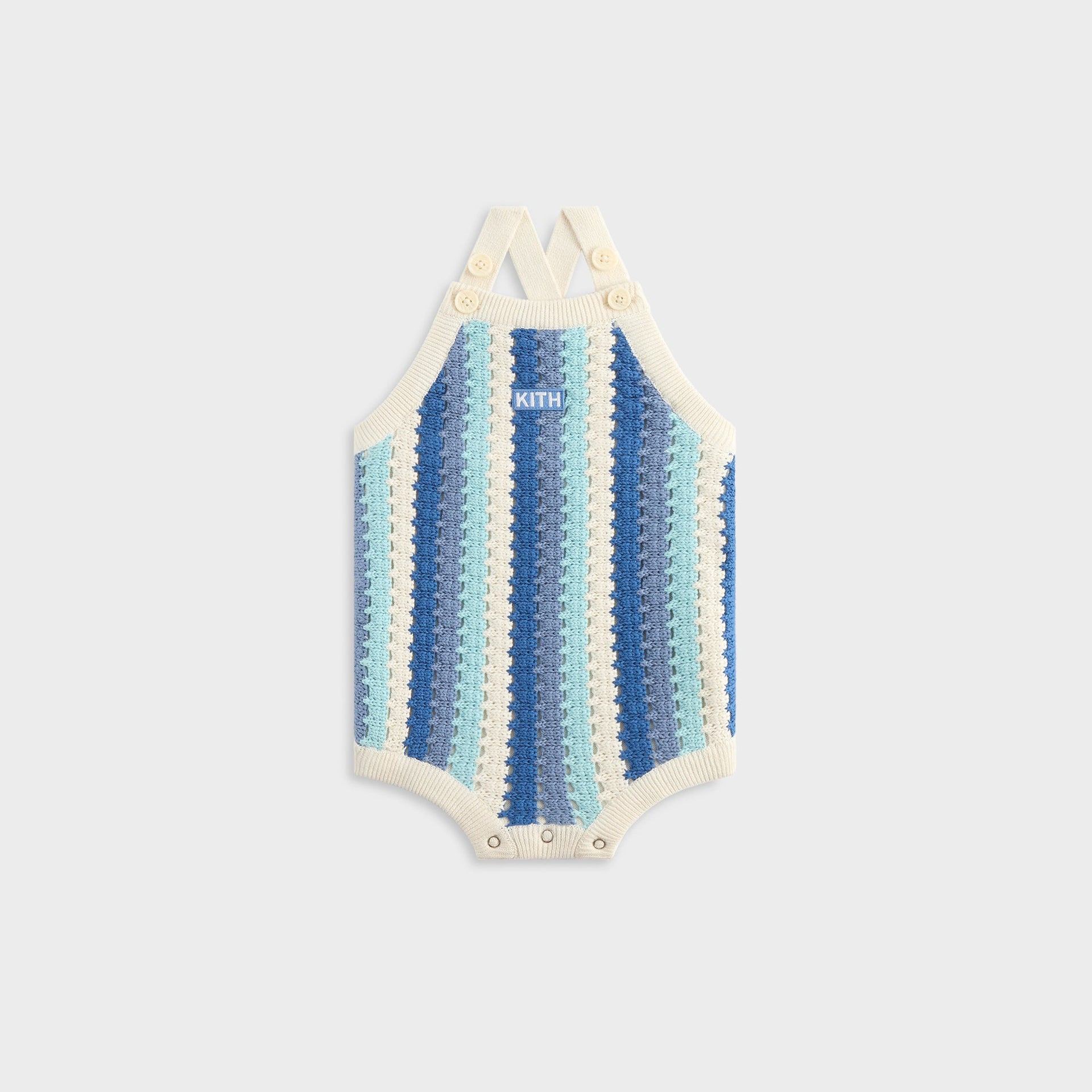 Kith Baby Open Knit Romper - Blue Skies