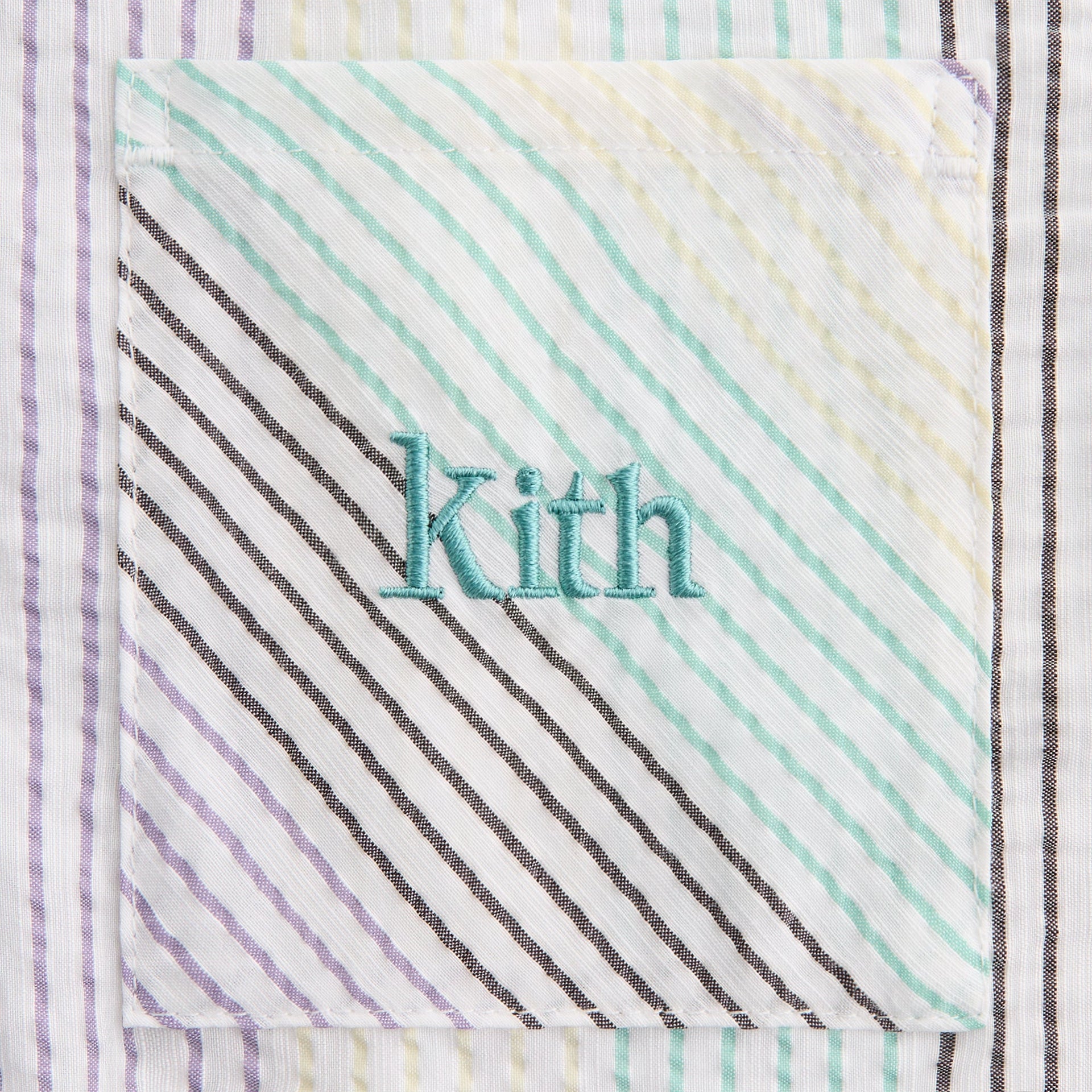 Kith Kids Striped Thompson Camp Shirt - Mykonos
