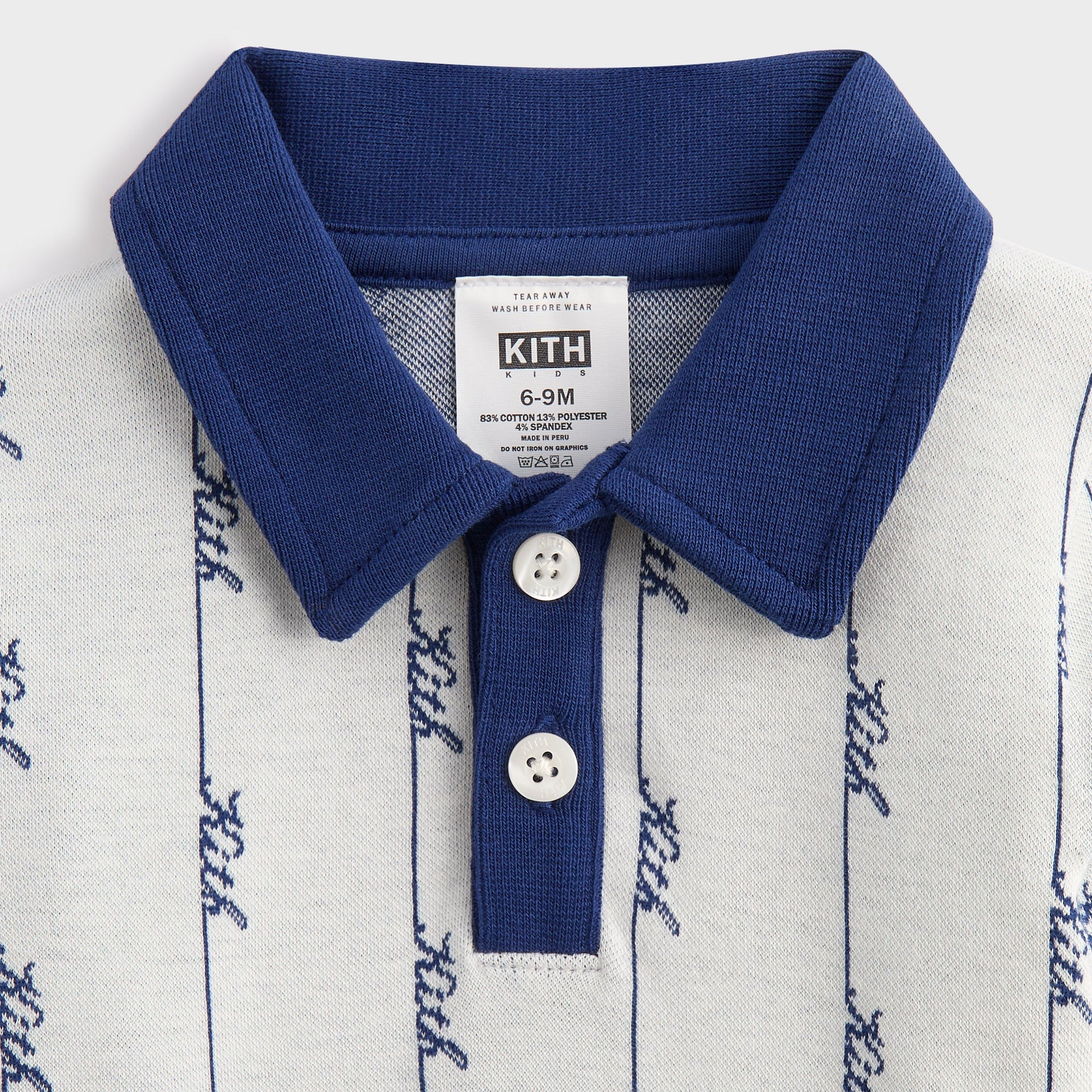 Kith Kids Script Knit Tilden Polo - Sandrift