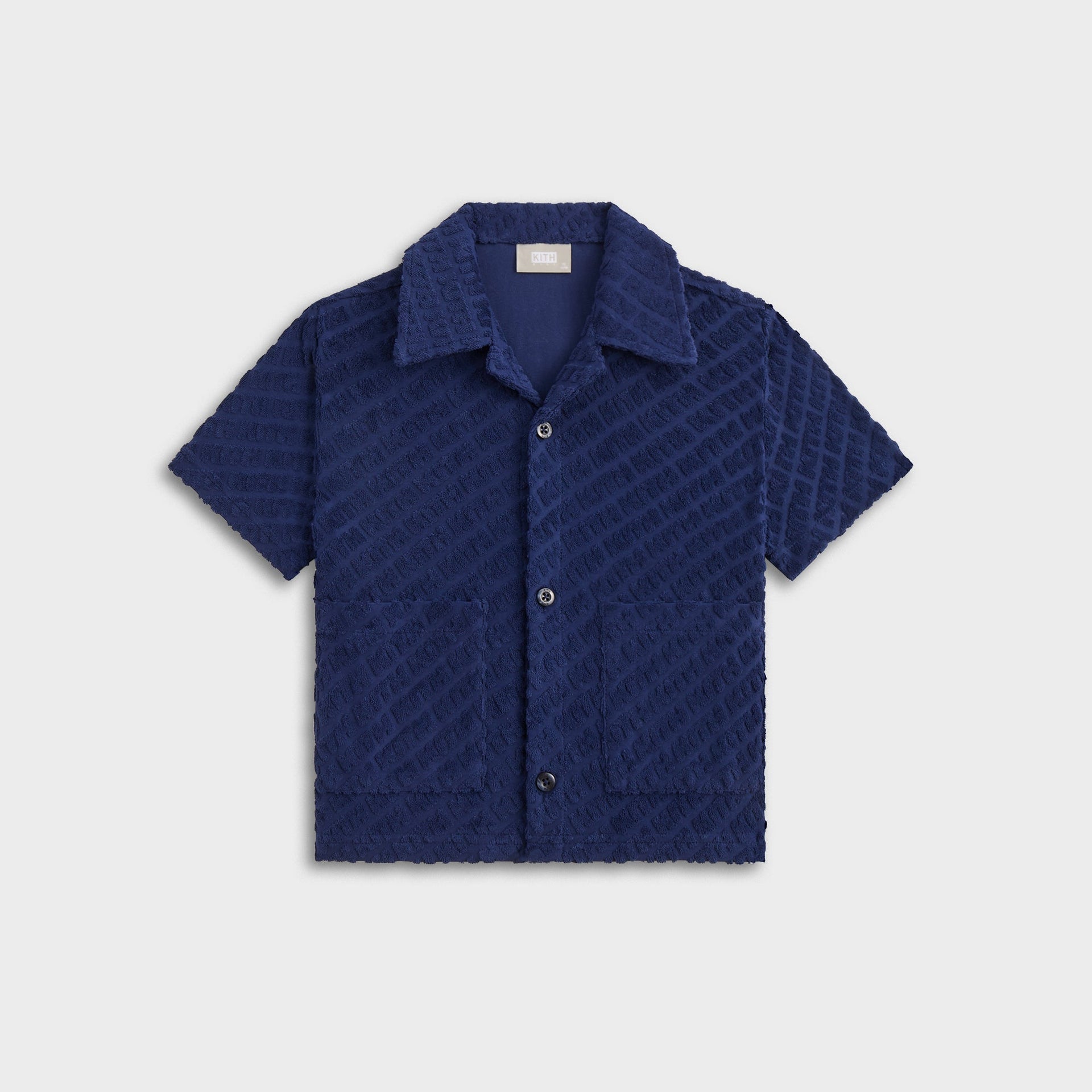 Kith Kids Monogram Terry Camp Shirt - Screen
