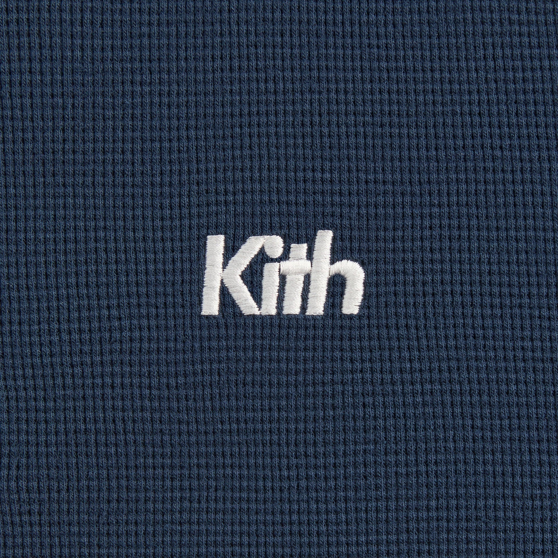Kith Kids Waffle Nelson Quarter Zip Hoodie - Nocturnal