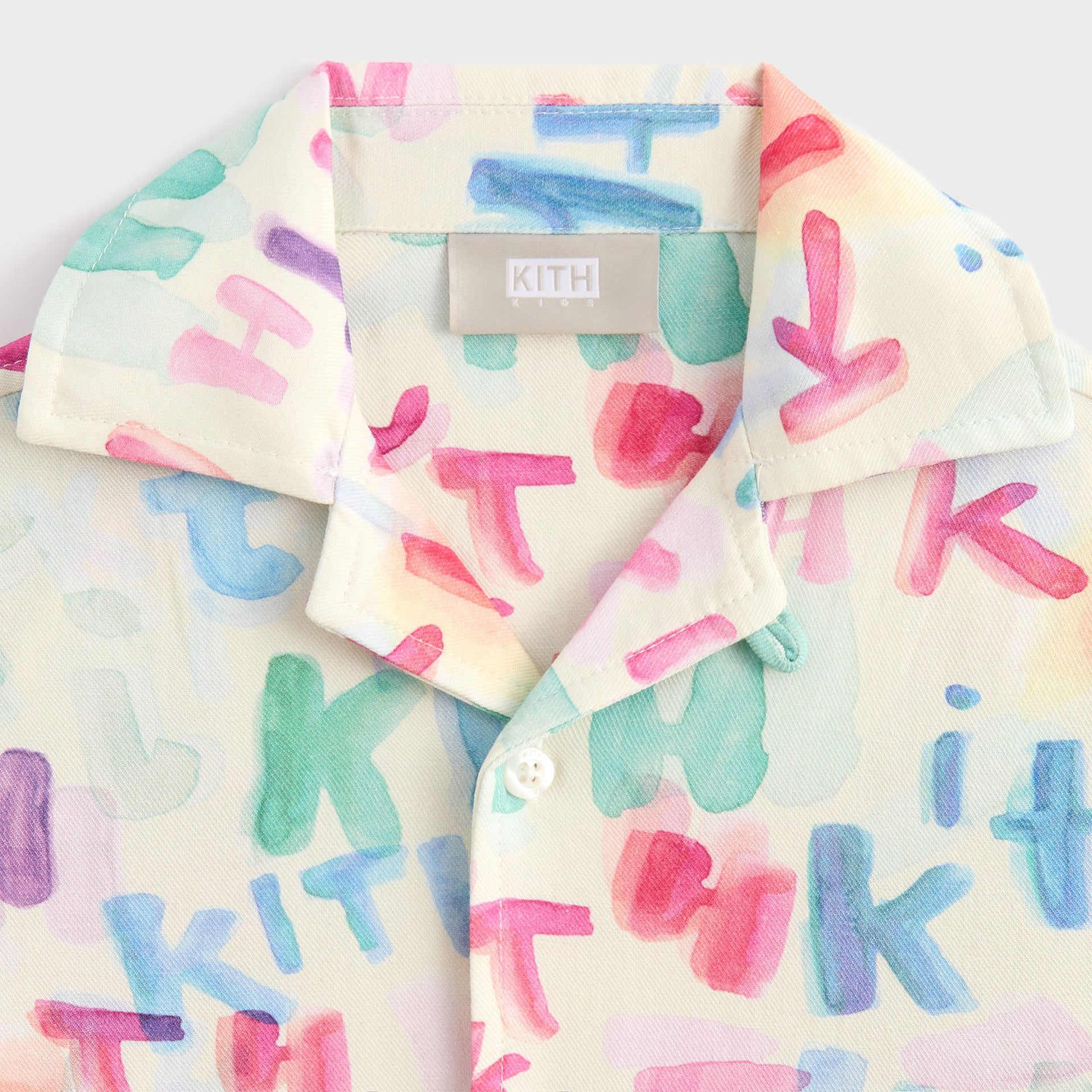 Kith Kids Watercolor Camp Shirt - White