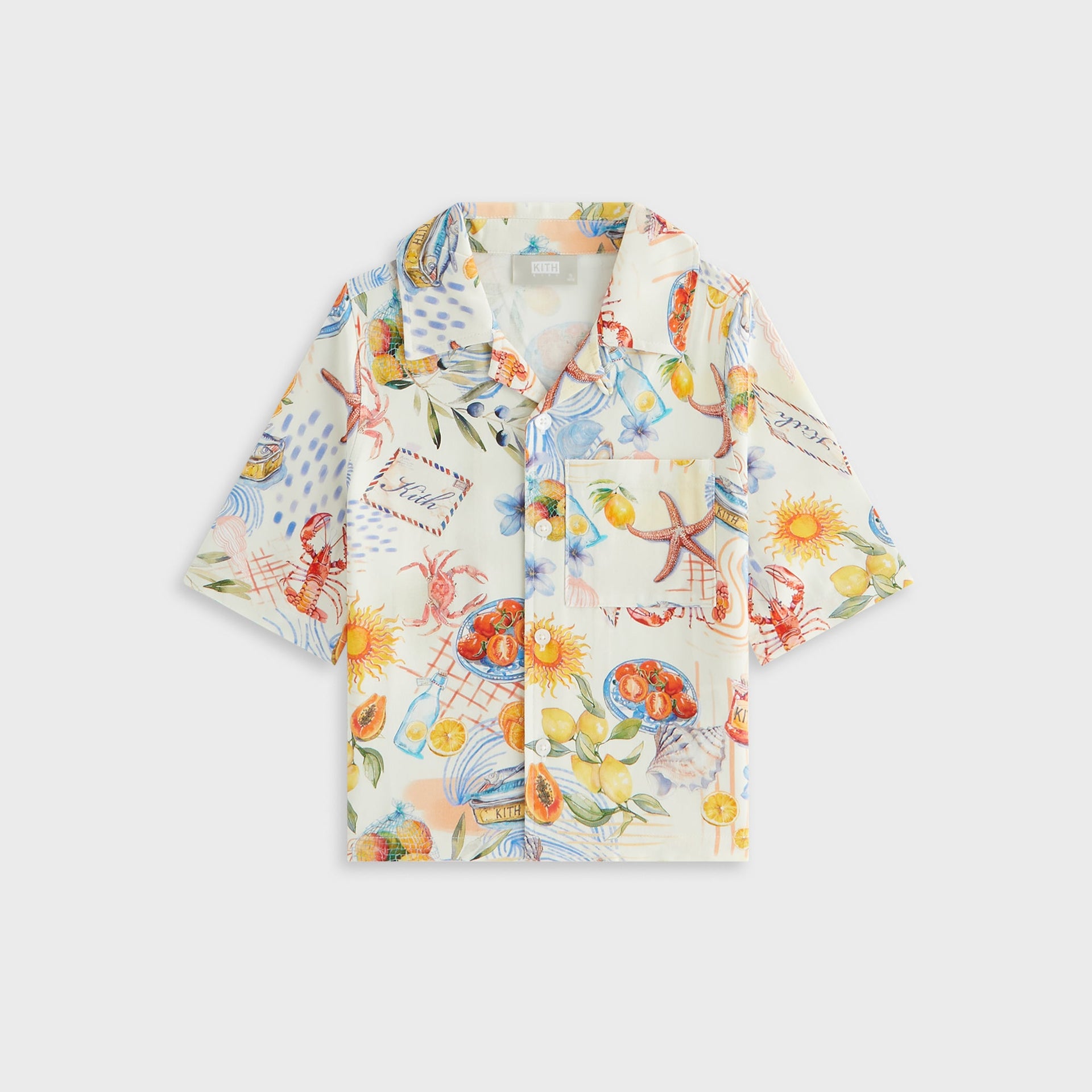 Kith Kids Summer Picnic Thompson Camp Shirt - Sandrift