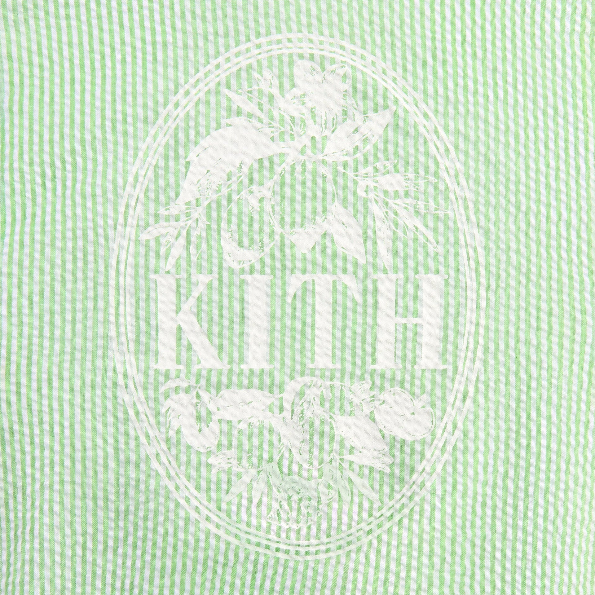 Kith Kids Seersucker Cropped Button Front Tank - Honeydew