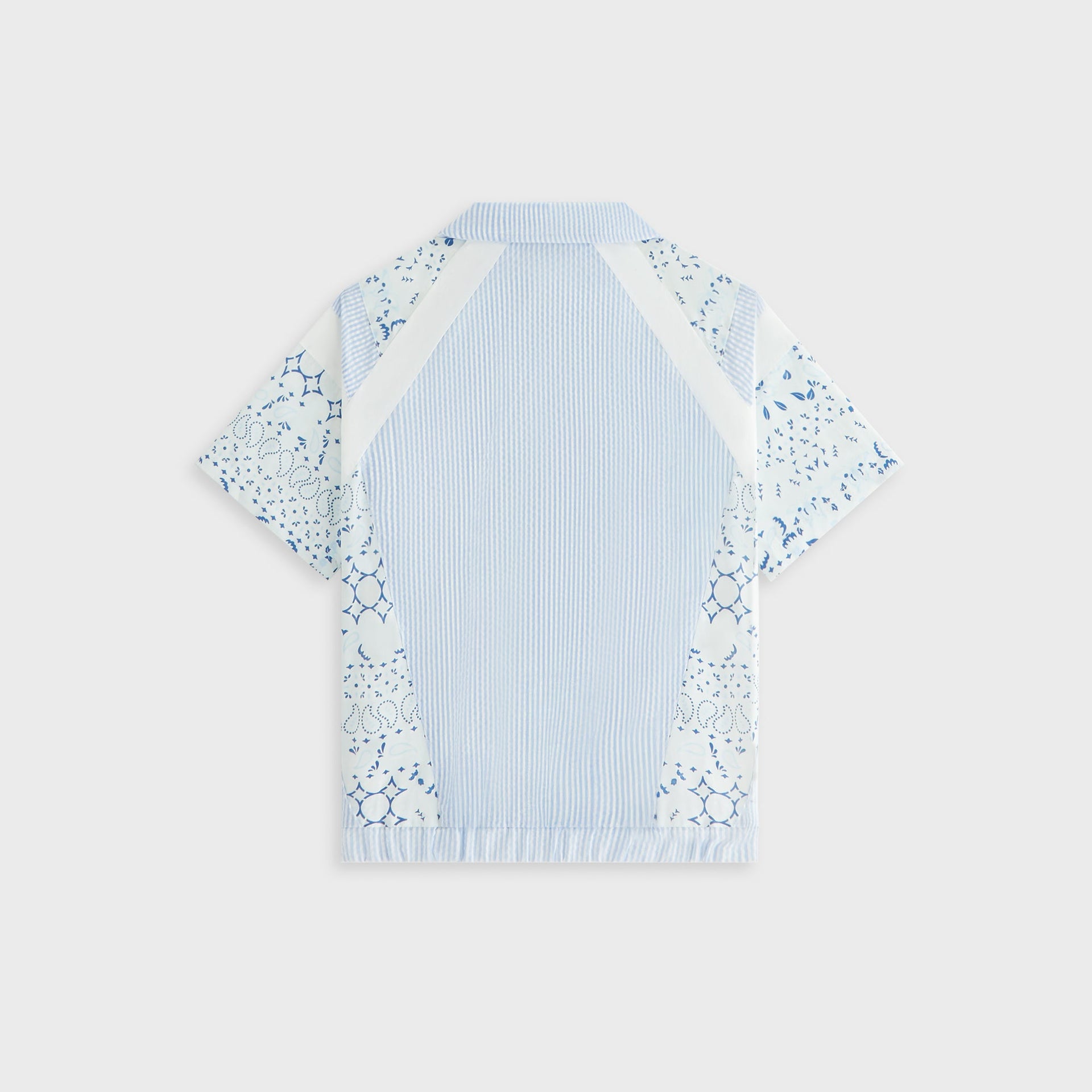 Kith Kids Patchwork Linden Quarter Zip Polo - Larimar