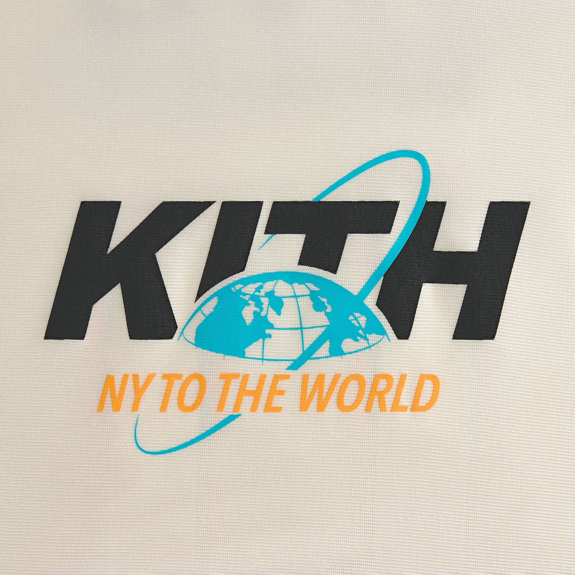 Kith Kids NY to the World Unisphere Faille Crop Jersey - Sandrift