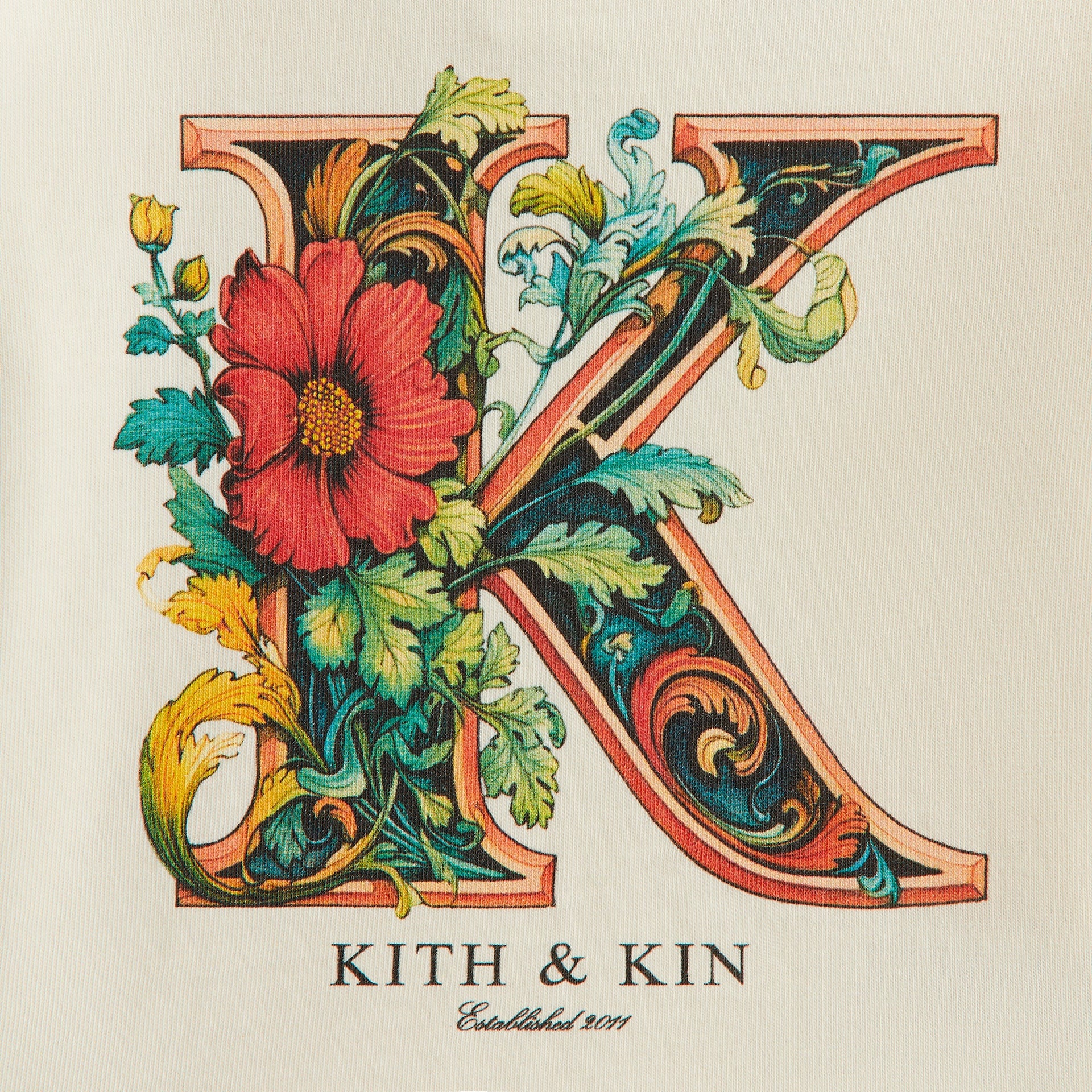 Kith Kids Floral K Tee - Sandrift