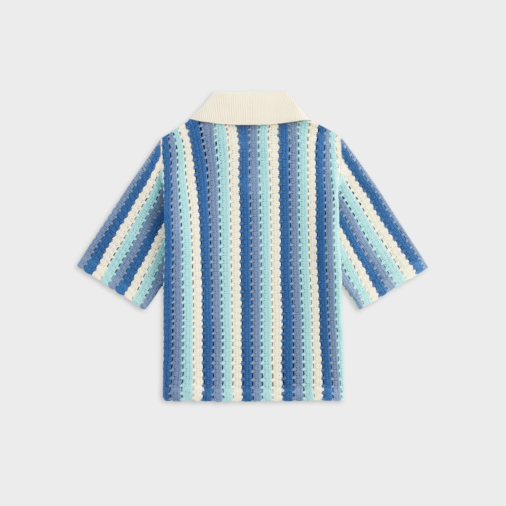 Kith Kids Open Knit Pullover Polo - Blue Skies