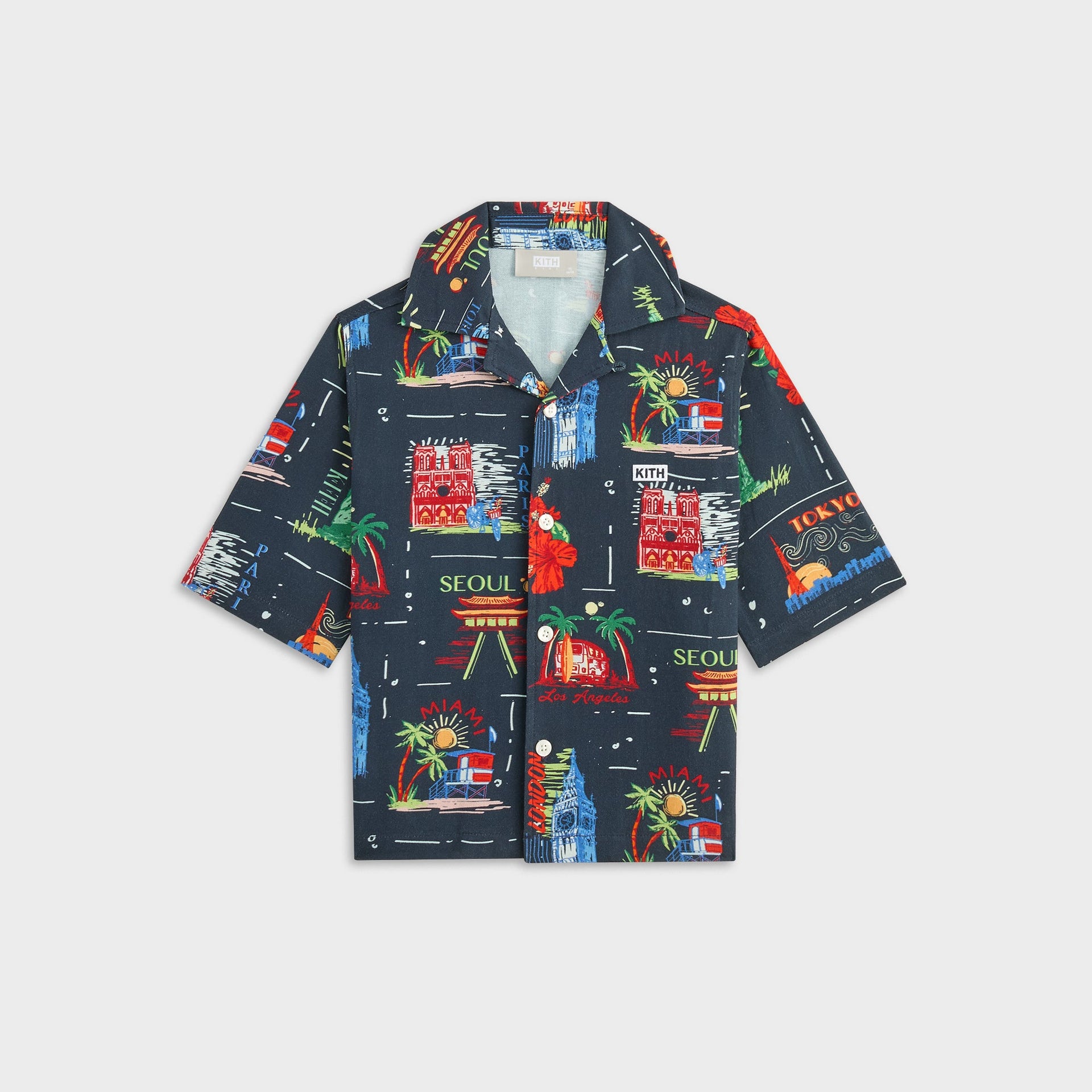 Kith Kids Souvenir Stamp Thompson Camp Shirt - Nocturnal