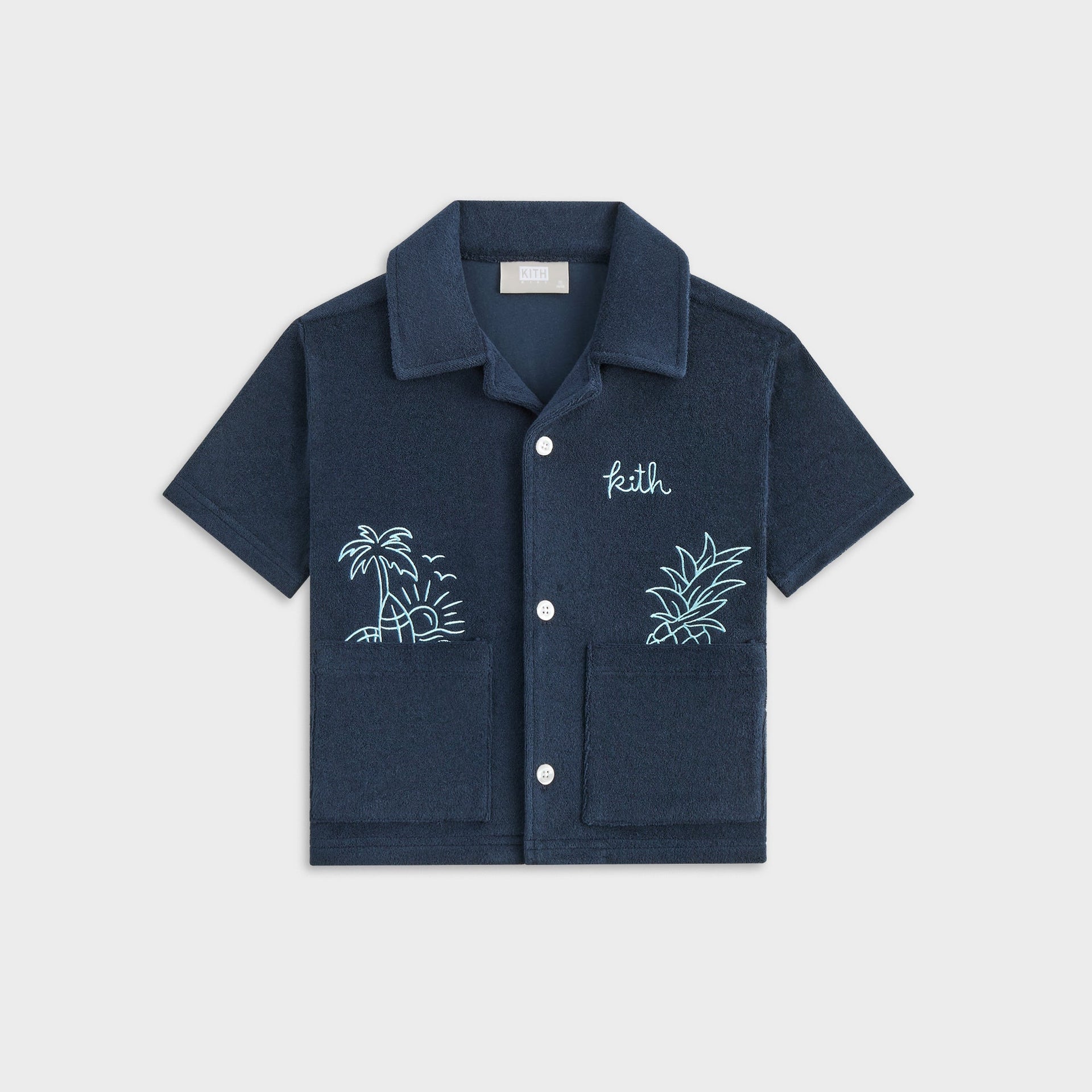 Kith Kids Novelty Terry Camp Shirt - Nocturnal