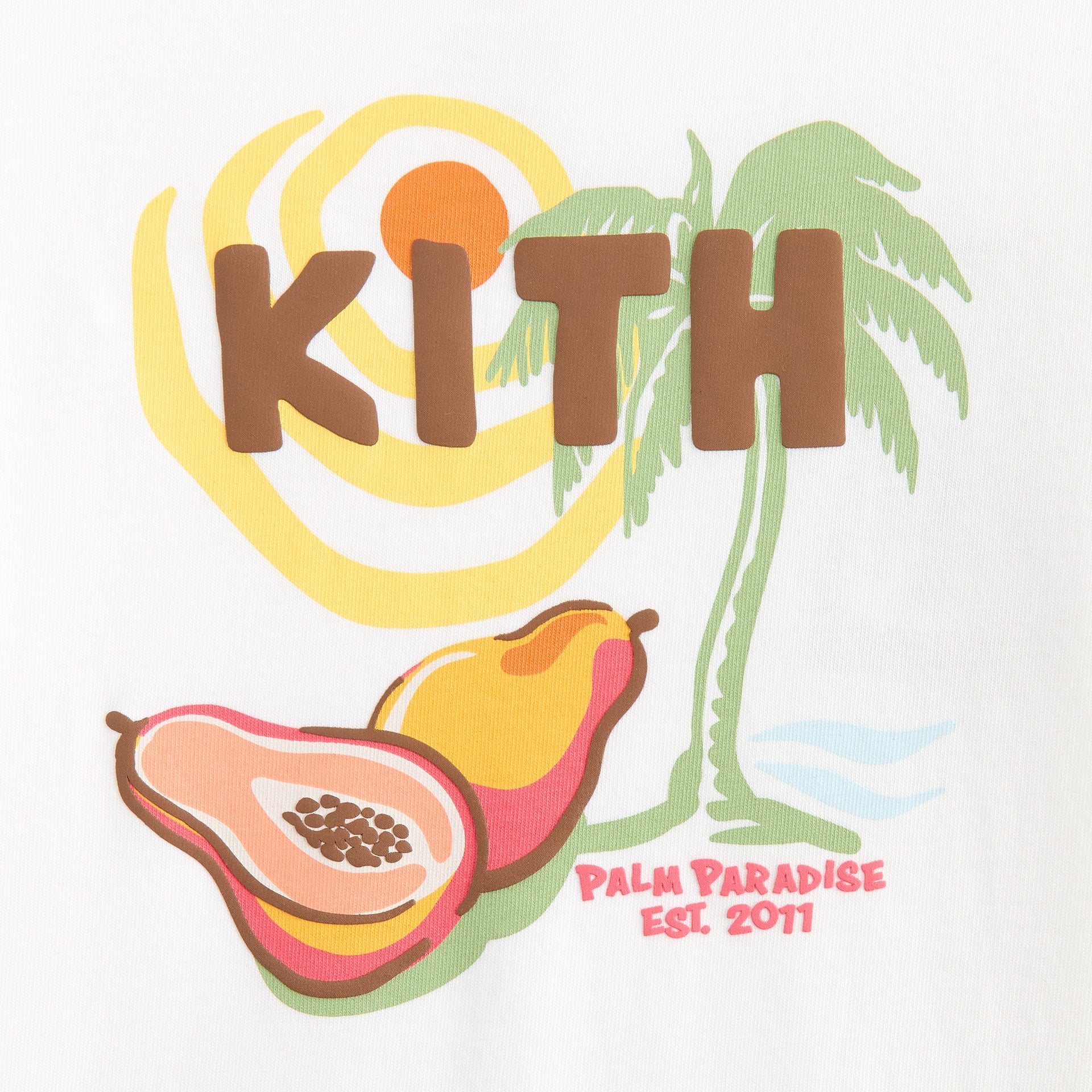 Kith Kids Palm Paradise Vacation Tee - White