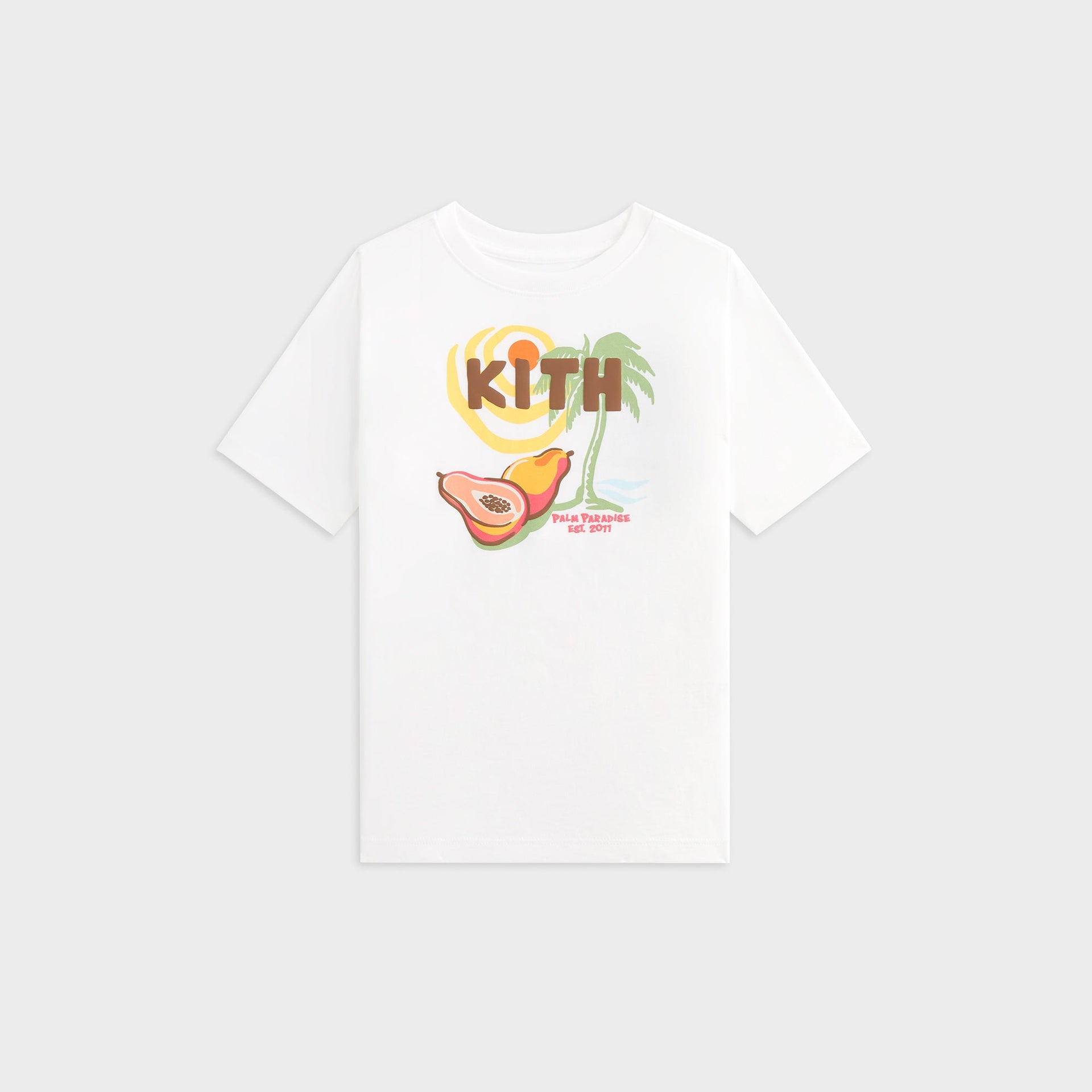 Kith Kids Palm Paradise Vacation Tee - White