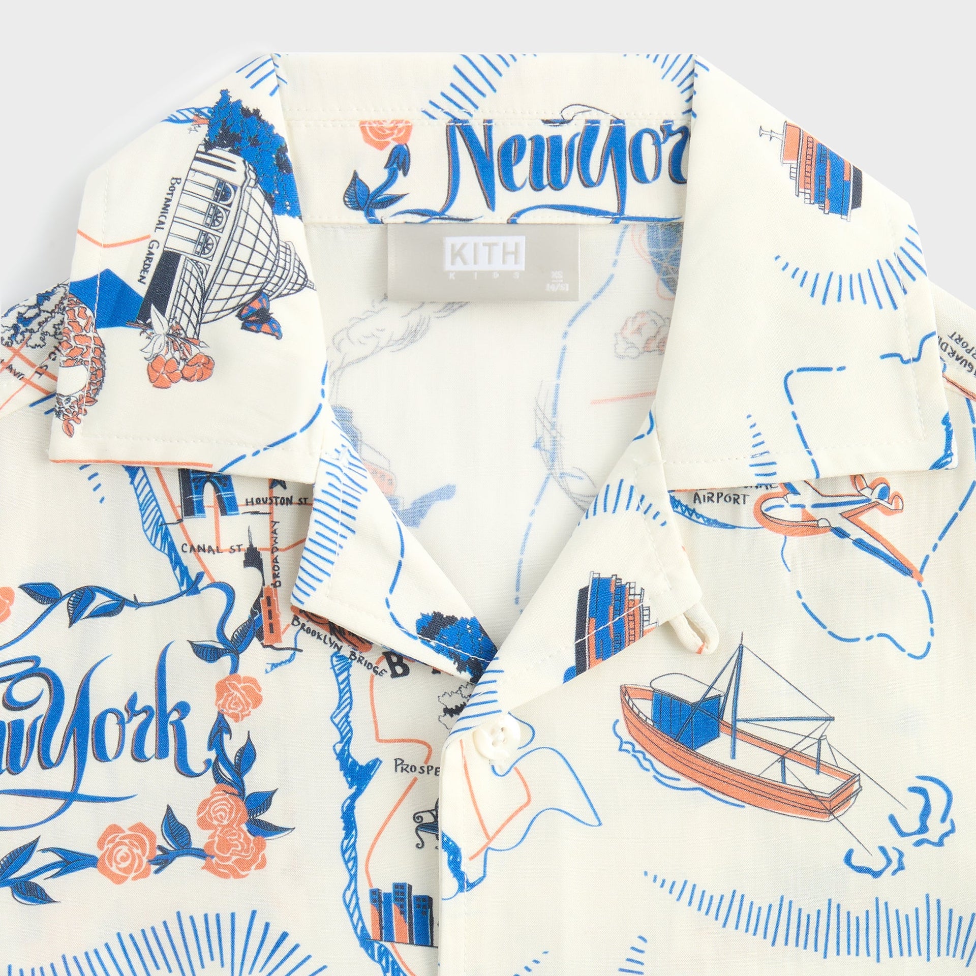 Kith Kids New York Thompson Camp Shirt - Sandrift