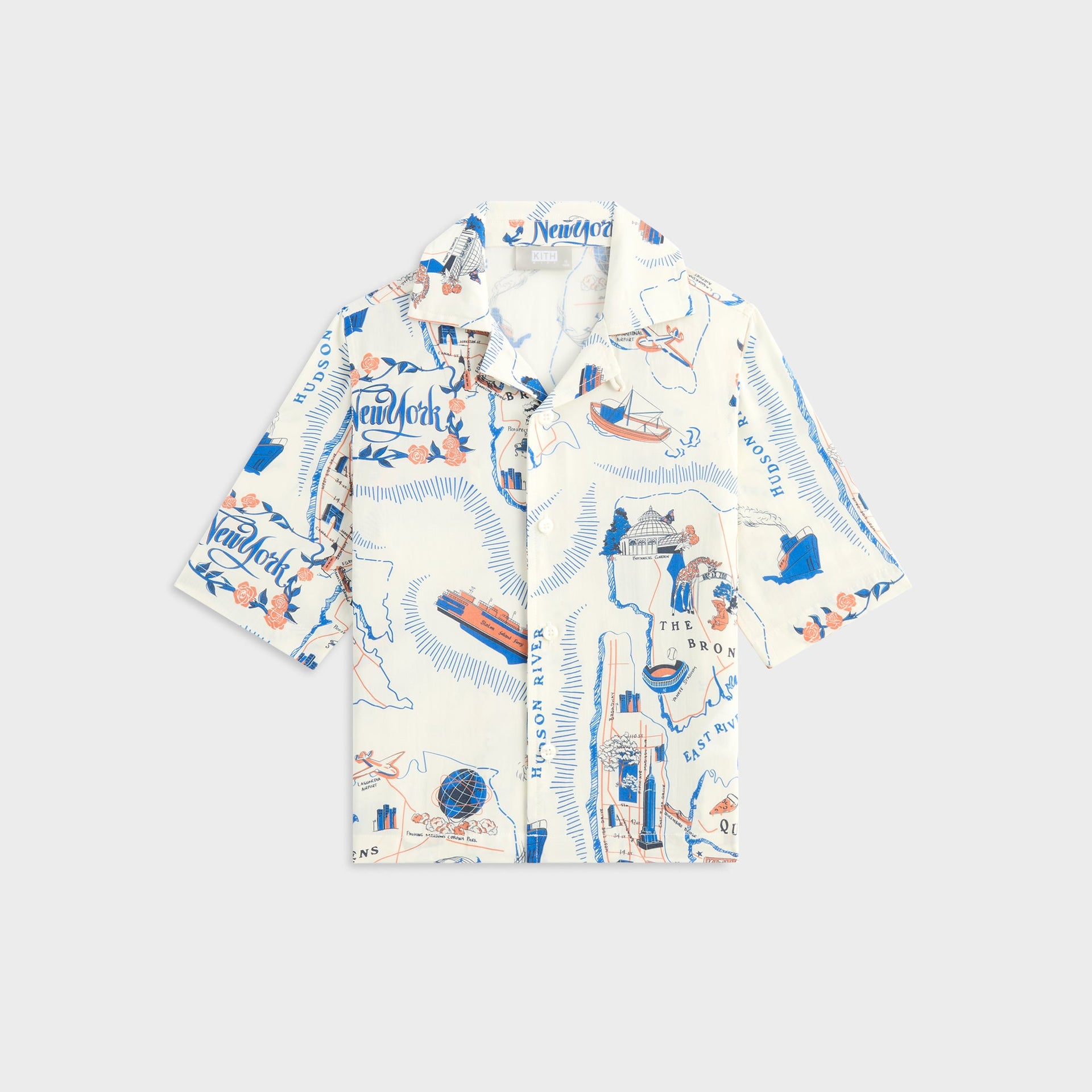 Kith Kids New York Thompson Camp Shirt - Sandrift
