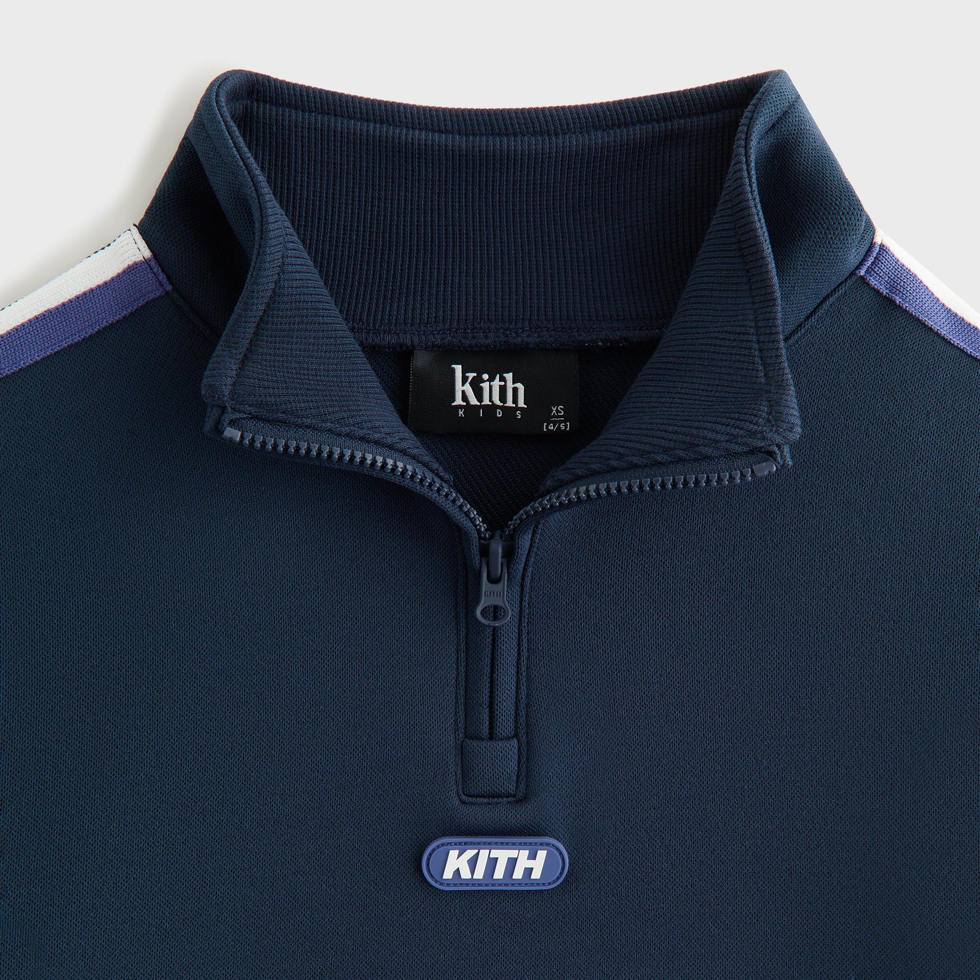 Kith Kids Blocked Cropped Jasper Quarter Zip - Nocturnal
