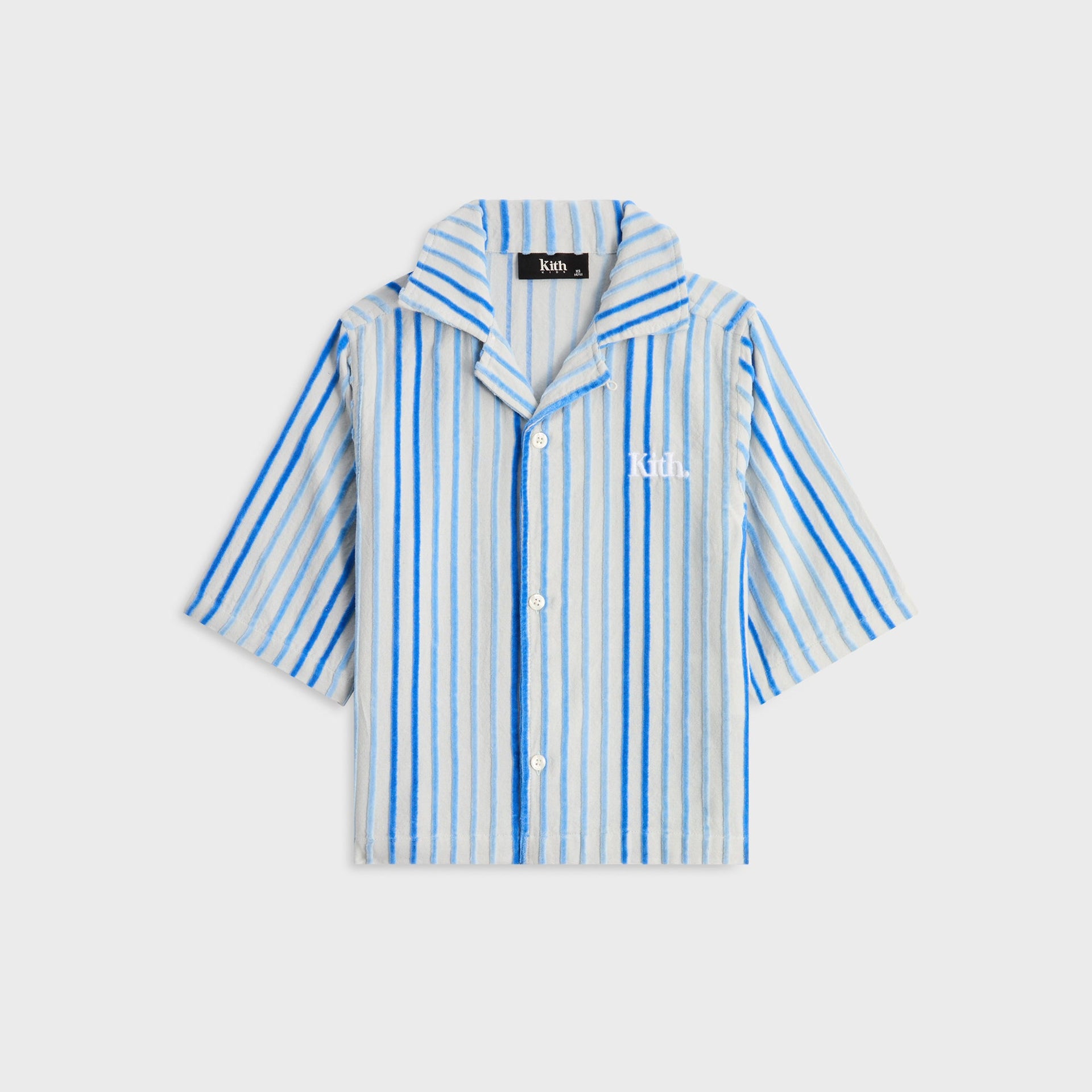 Kith Kids Chenille Stripe Thompson Camp Shirt - Cornflower