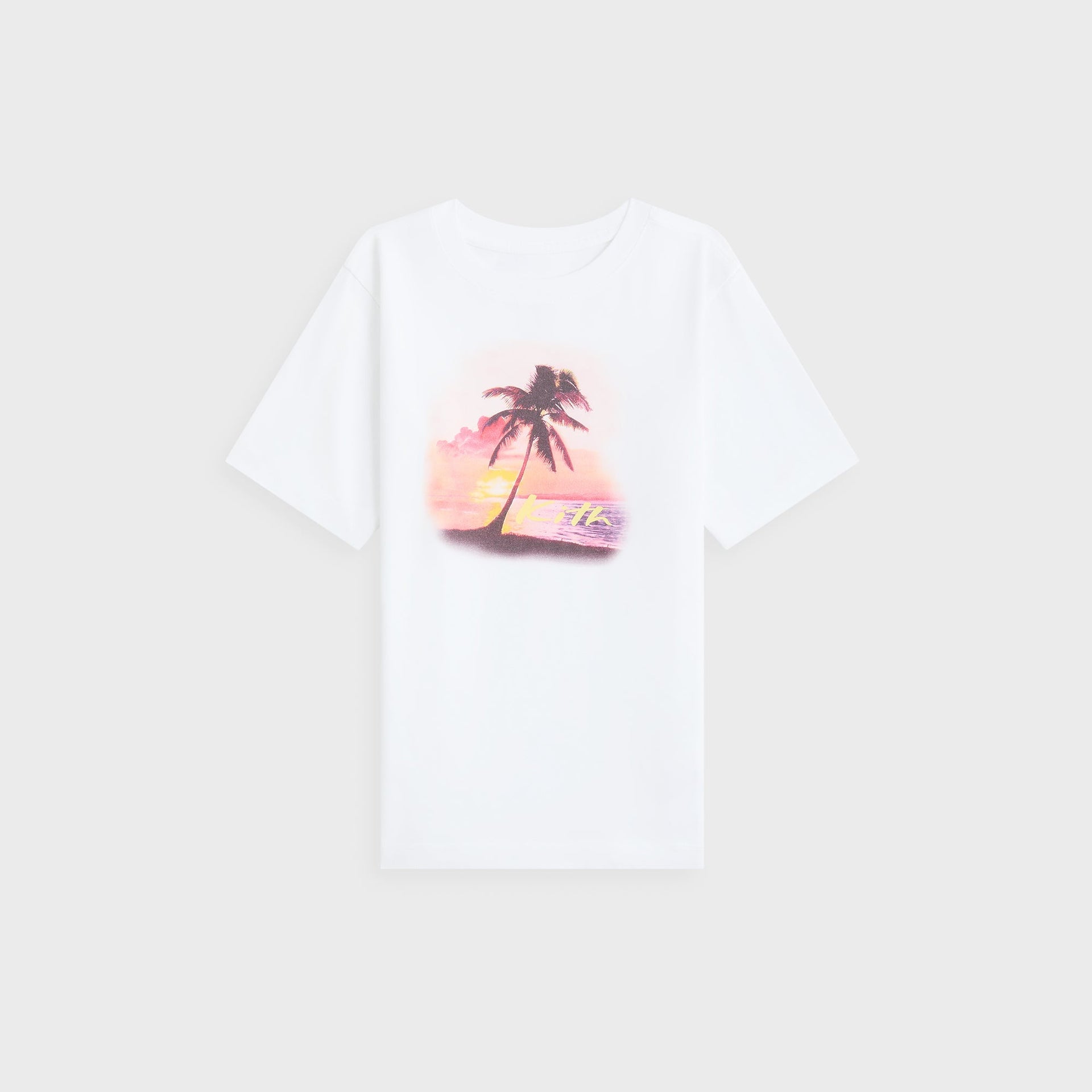 Kith Kids Sunset Palm Graphic Tee - White - PH