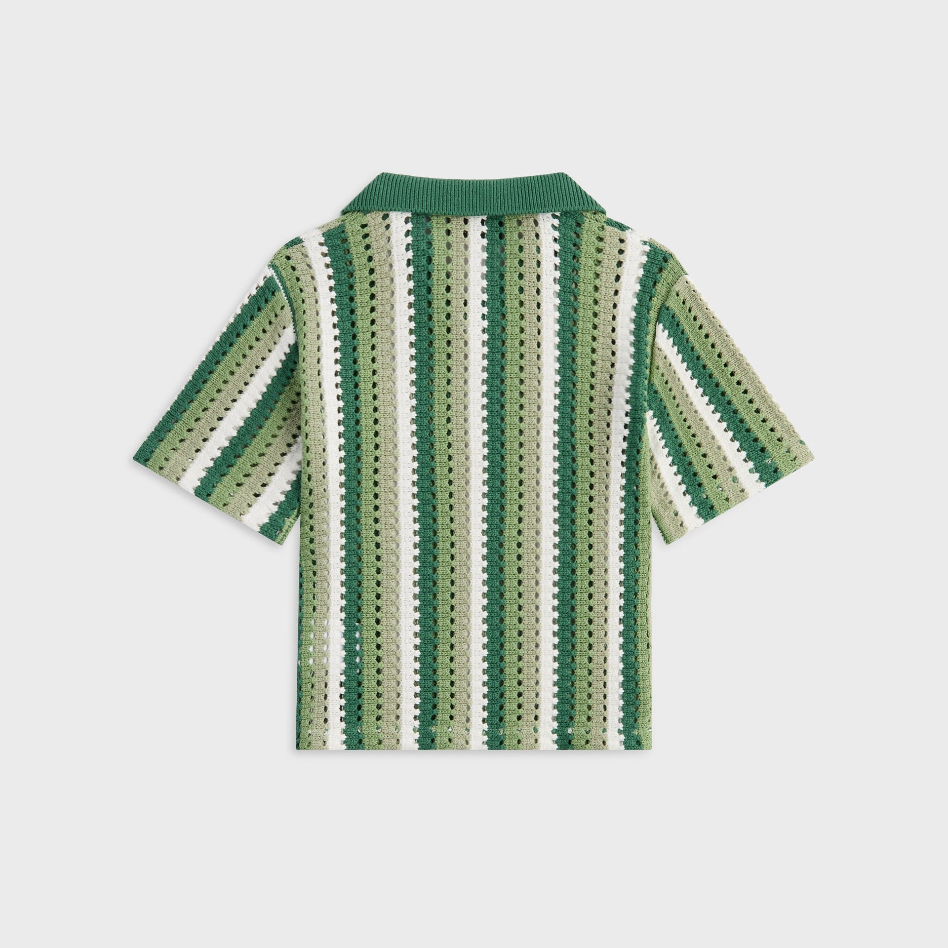 Kith Kids Open Knit Pullover Polo - Sage