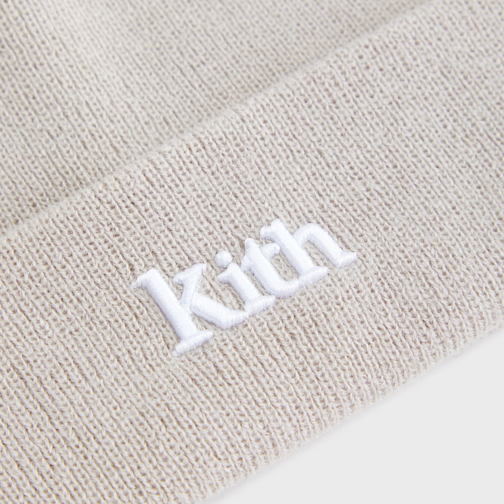 Kith Kids Classic Serif Logo Beanie - Plaster