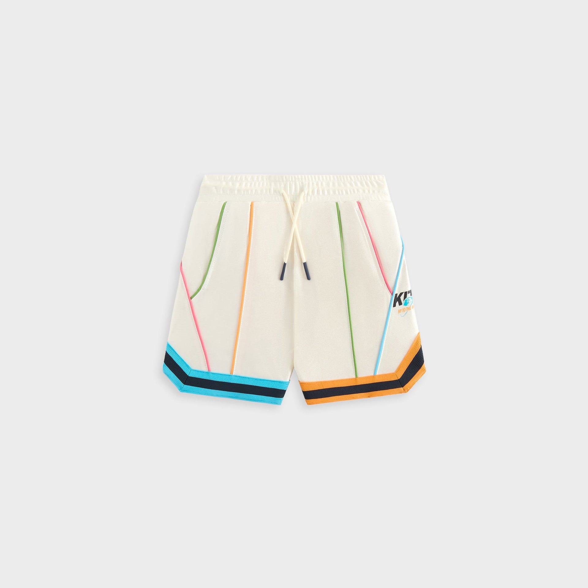 Kith Kids NY to the World Unisphere Faille Short - Sandrift
