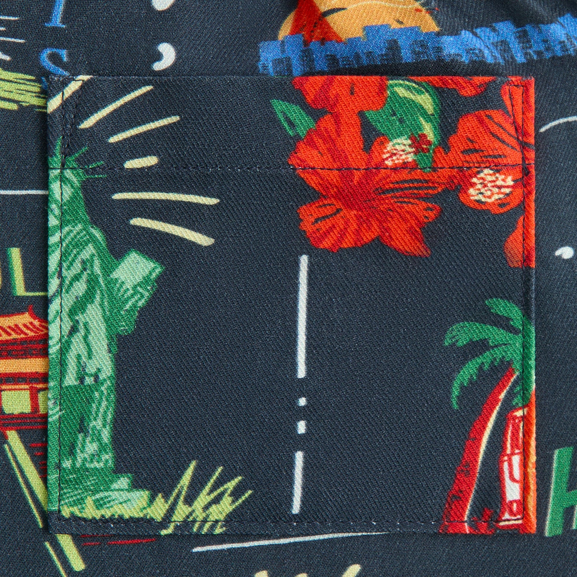 Kith Kids Souvenir Stamp Thompson Camp Short - Nocturnal