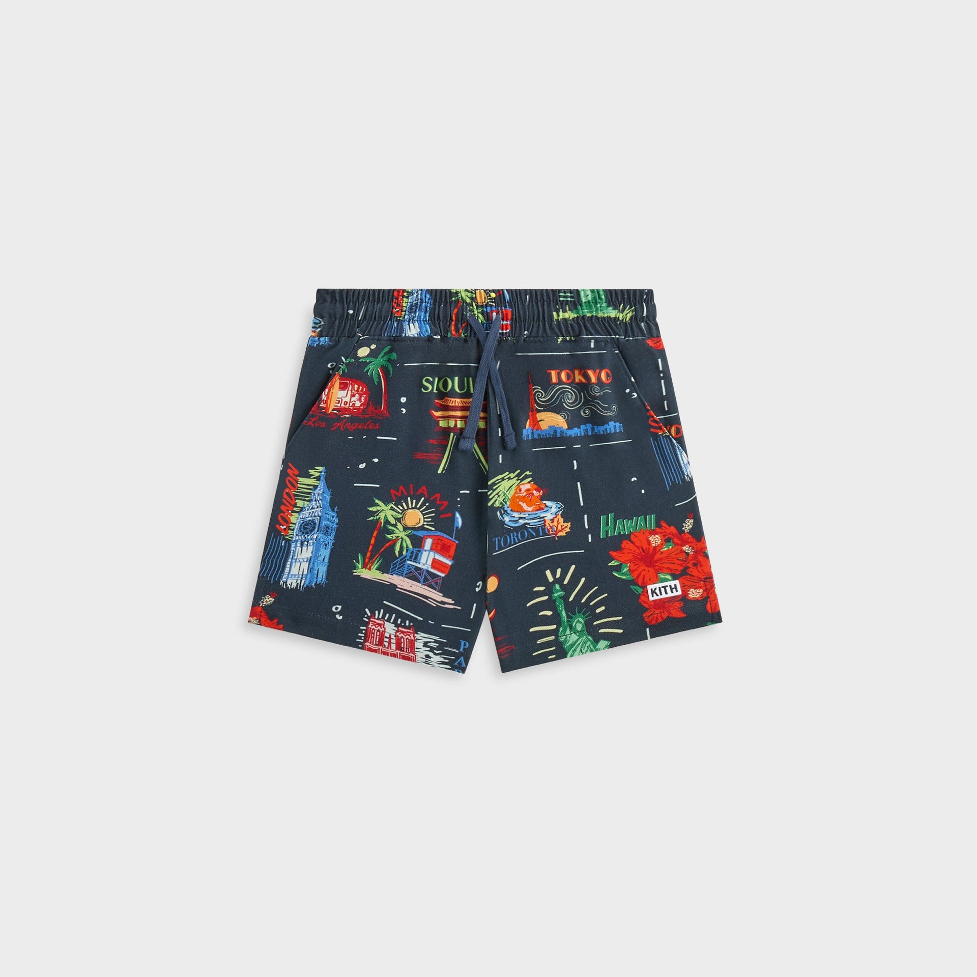 Kith Kids Souvenir Stamp Thompson Camp Short - Nocturnal